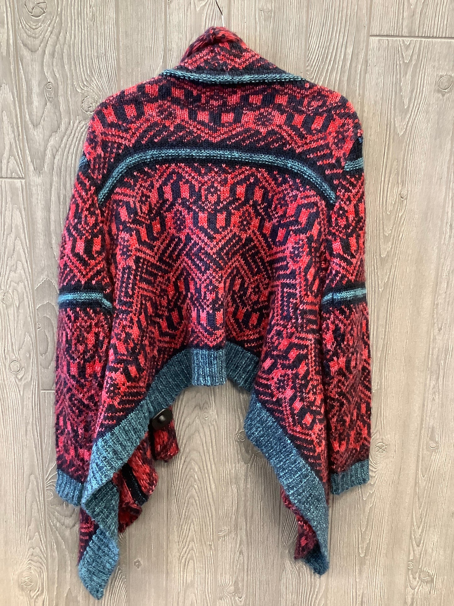 Cardigan By Blue Rain In Blue & Red, Size: M