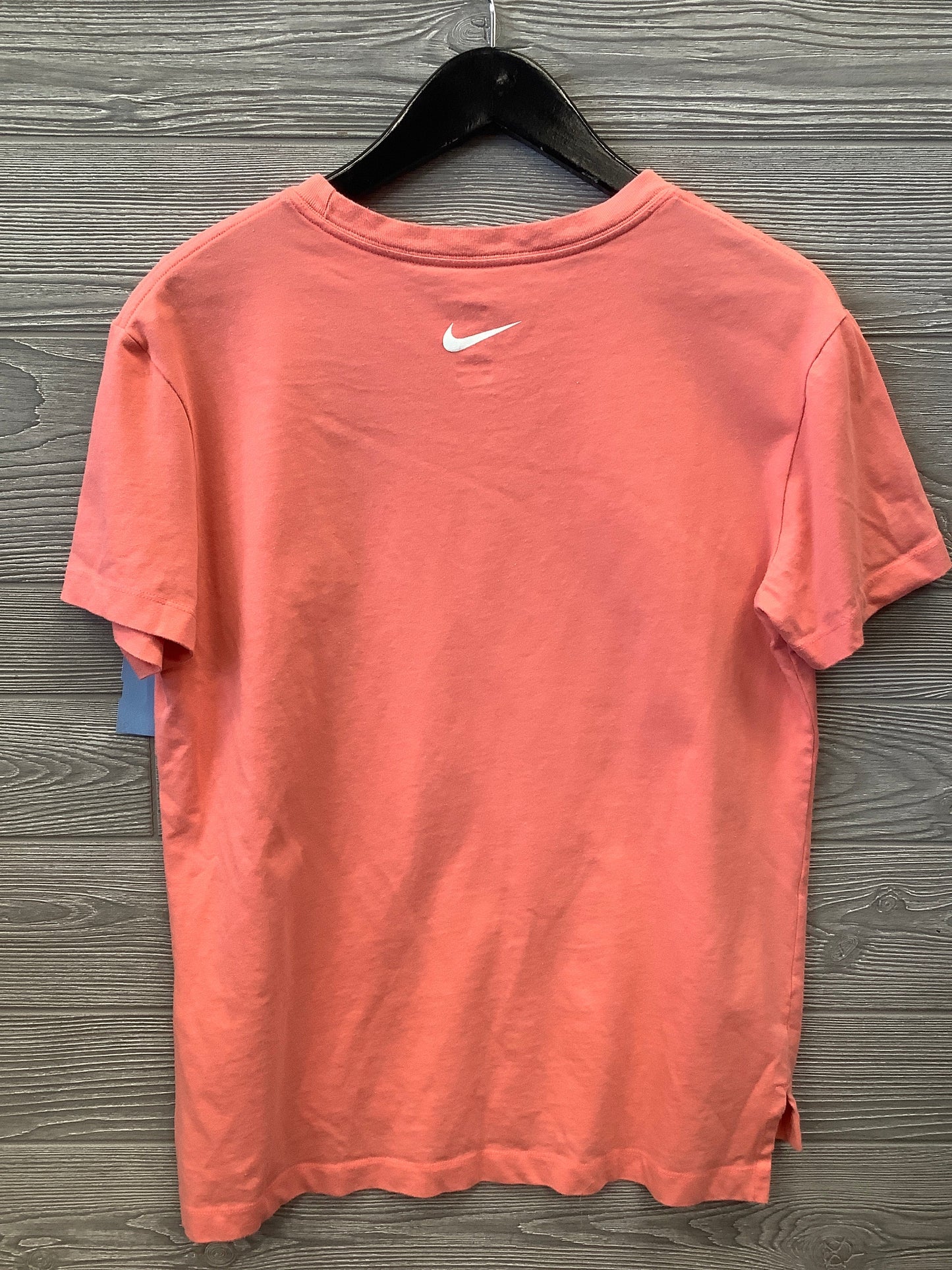 Athletic Top Short Sleeve By Nike Apparel In Pink, Size: M