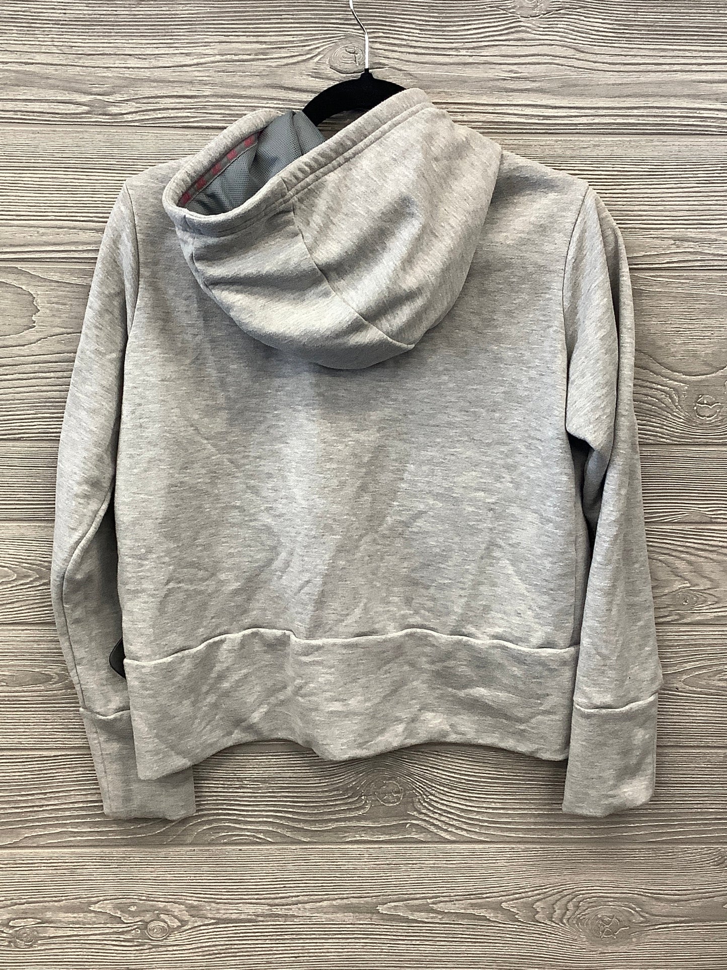 Athletic Top Long Sleeve Hoodie By Nike Apparel In Grey, Size: M