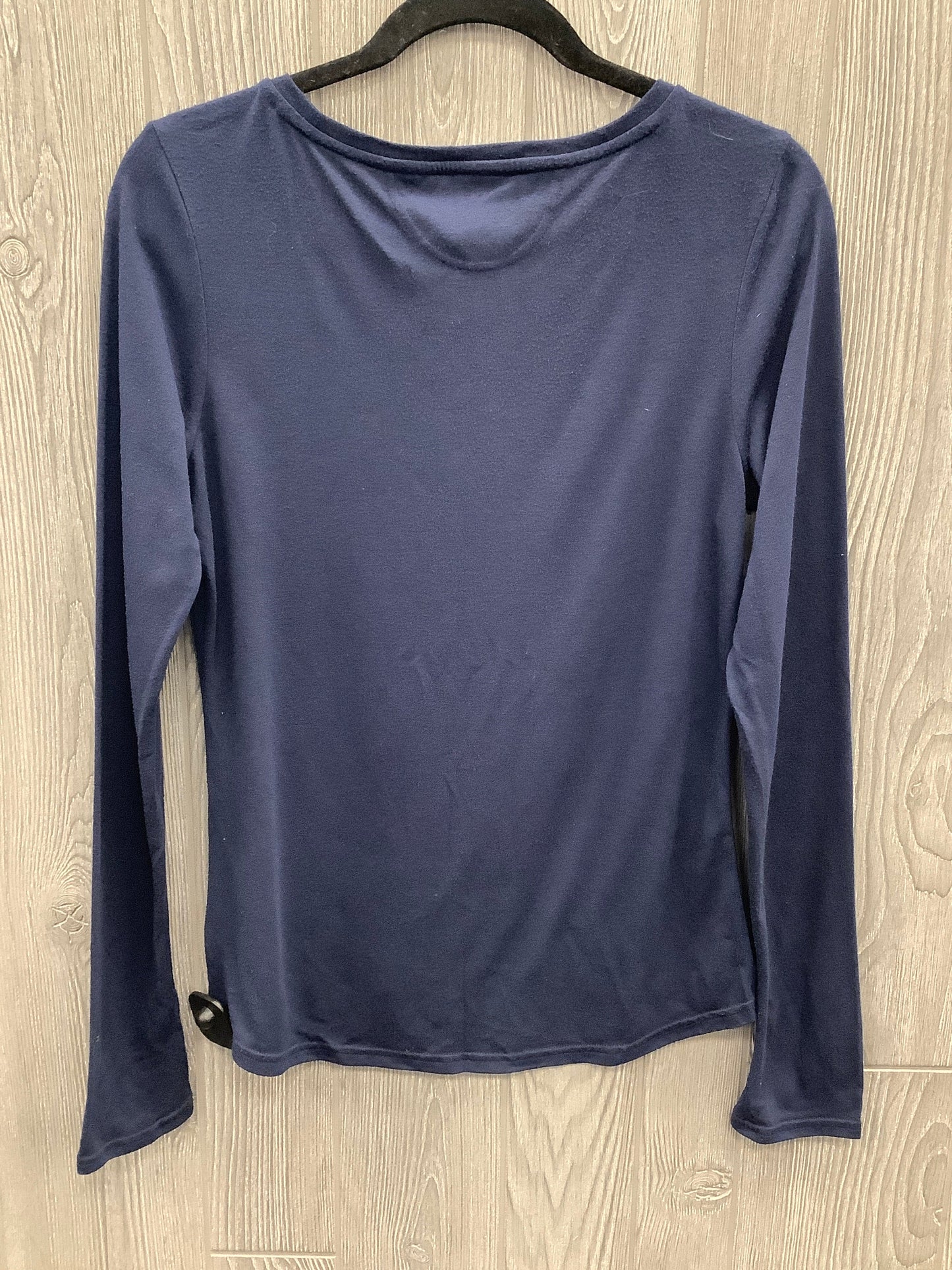 Athletic Top Long Sleeve Crewneck By Under Armour In Navy, Size: M