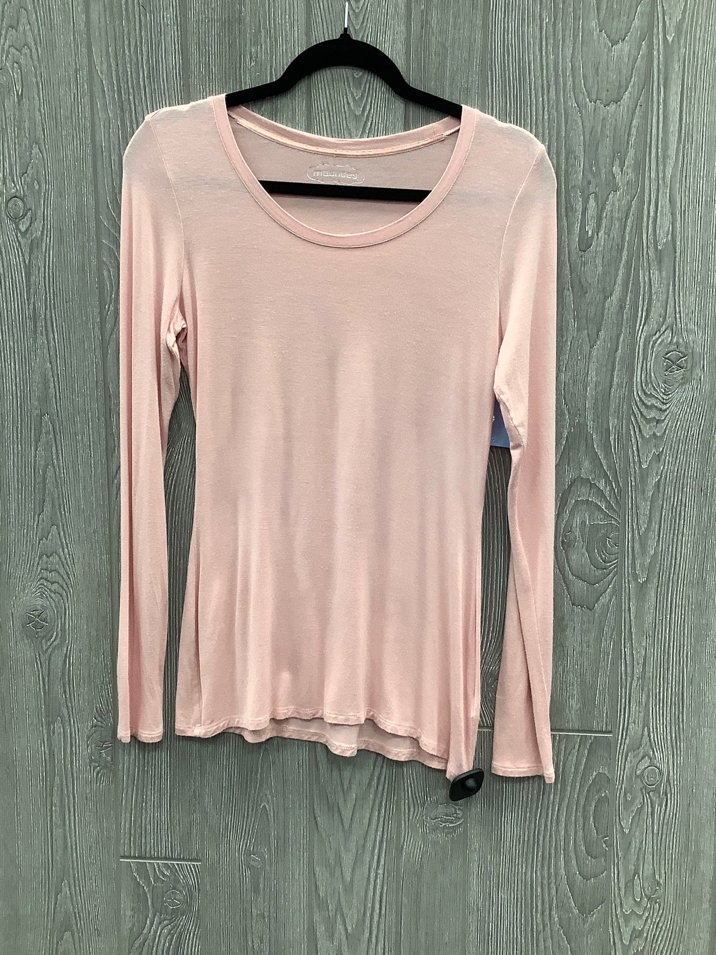 Top Long Sleeve Basic By Maurices In Pink, Size: M