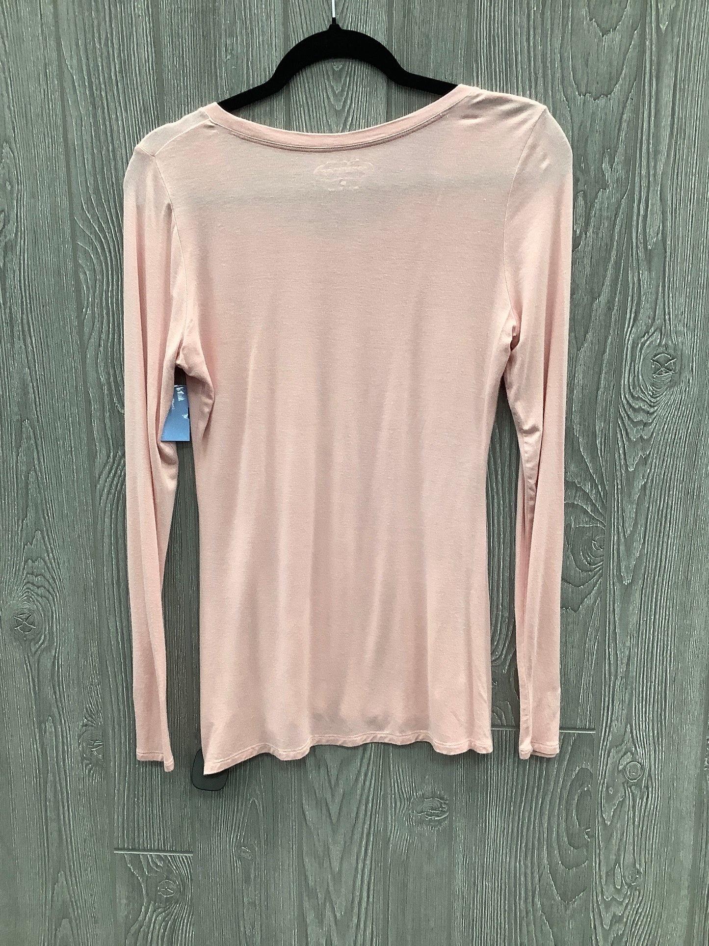 Top Long Sleeve Basic By Maurices In Pink, Size: M