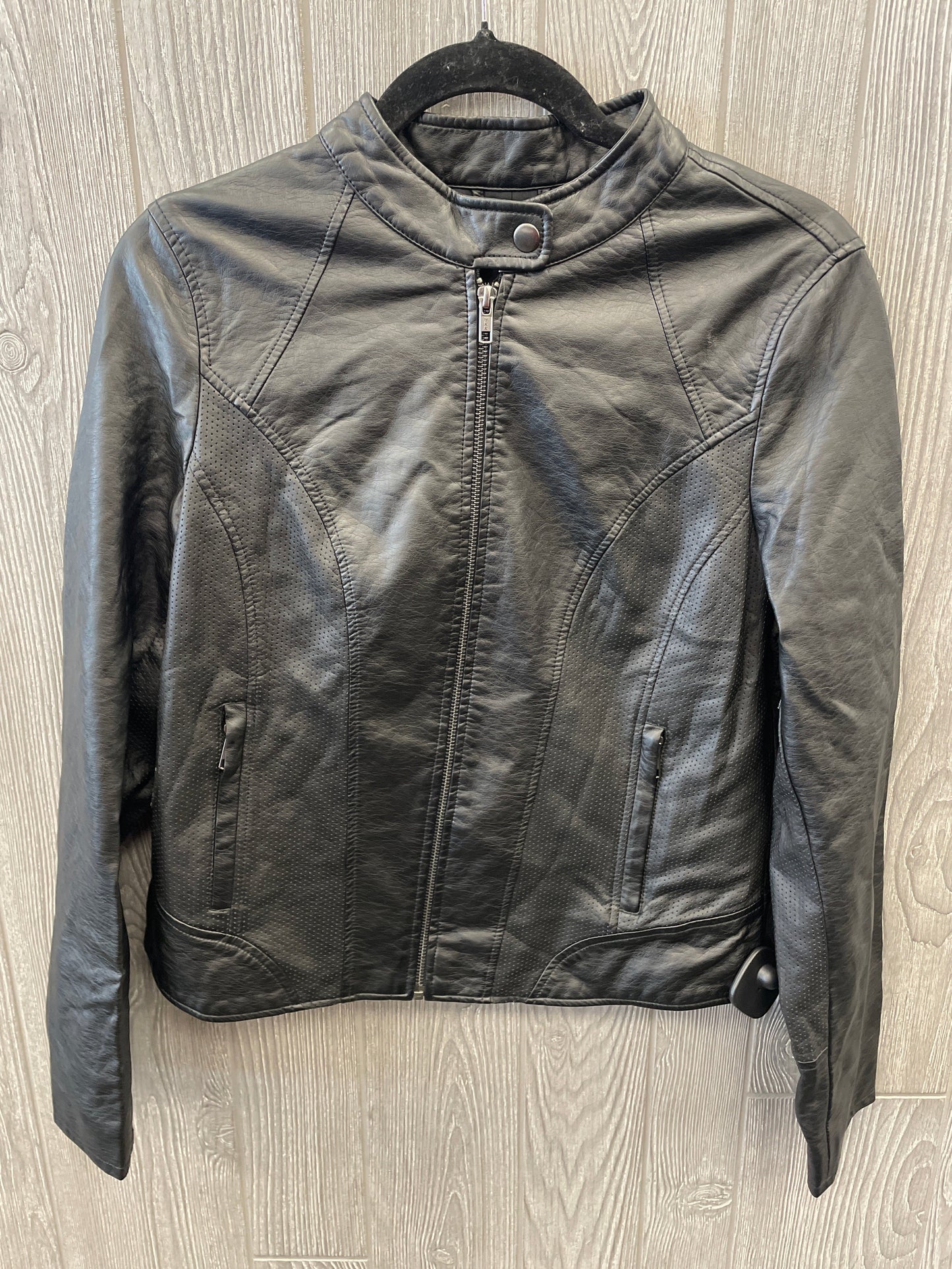 Jacket Moto By Limited In Black, Size: M