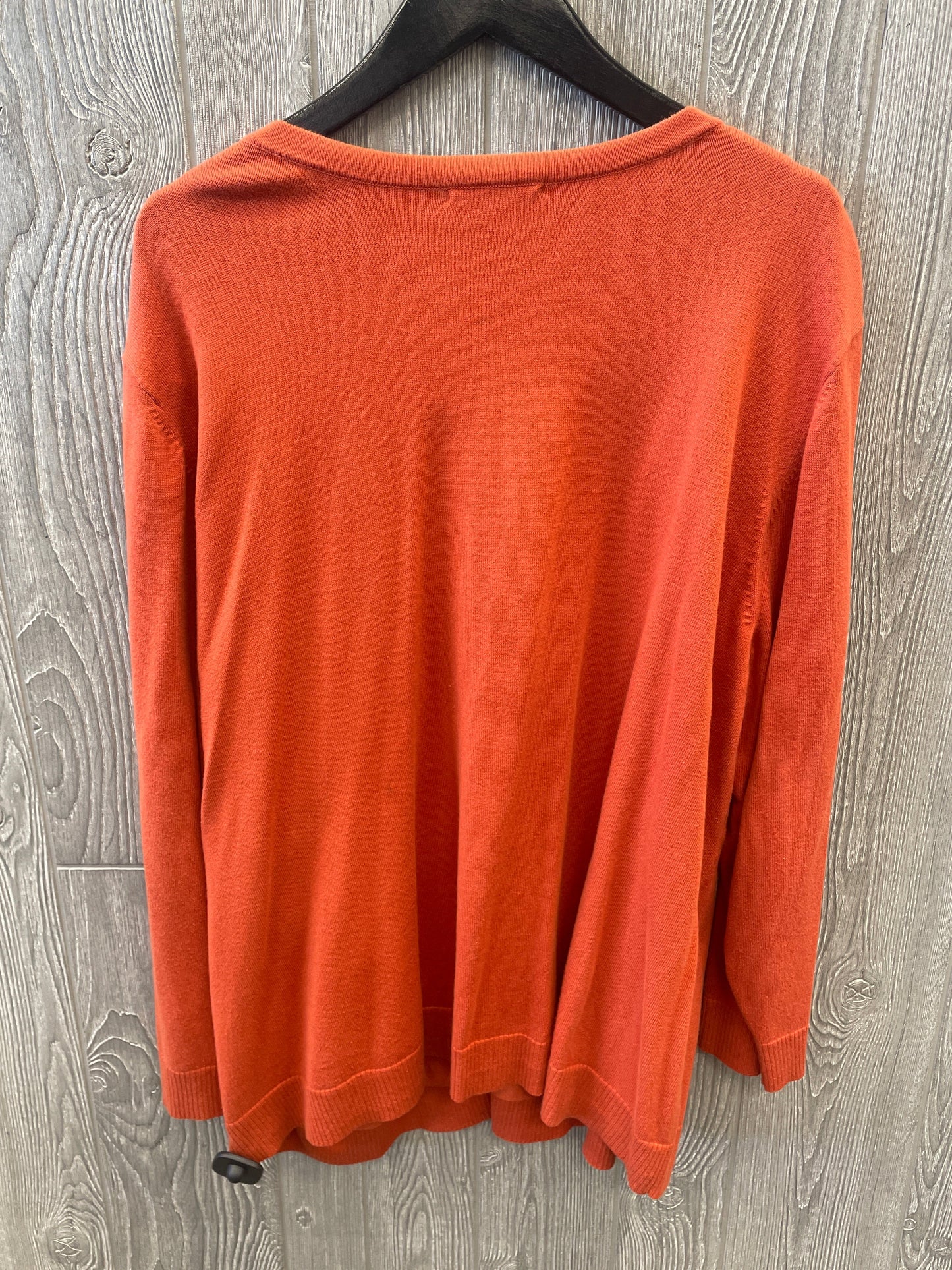 Cardigan By Cj Banks In Orange, Size: 3x