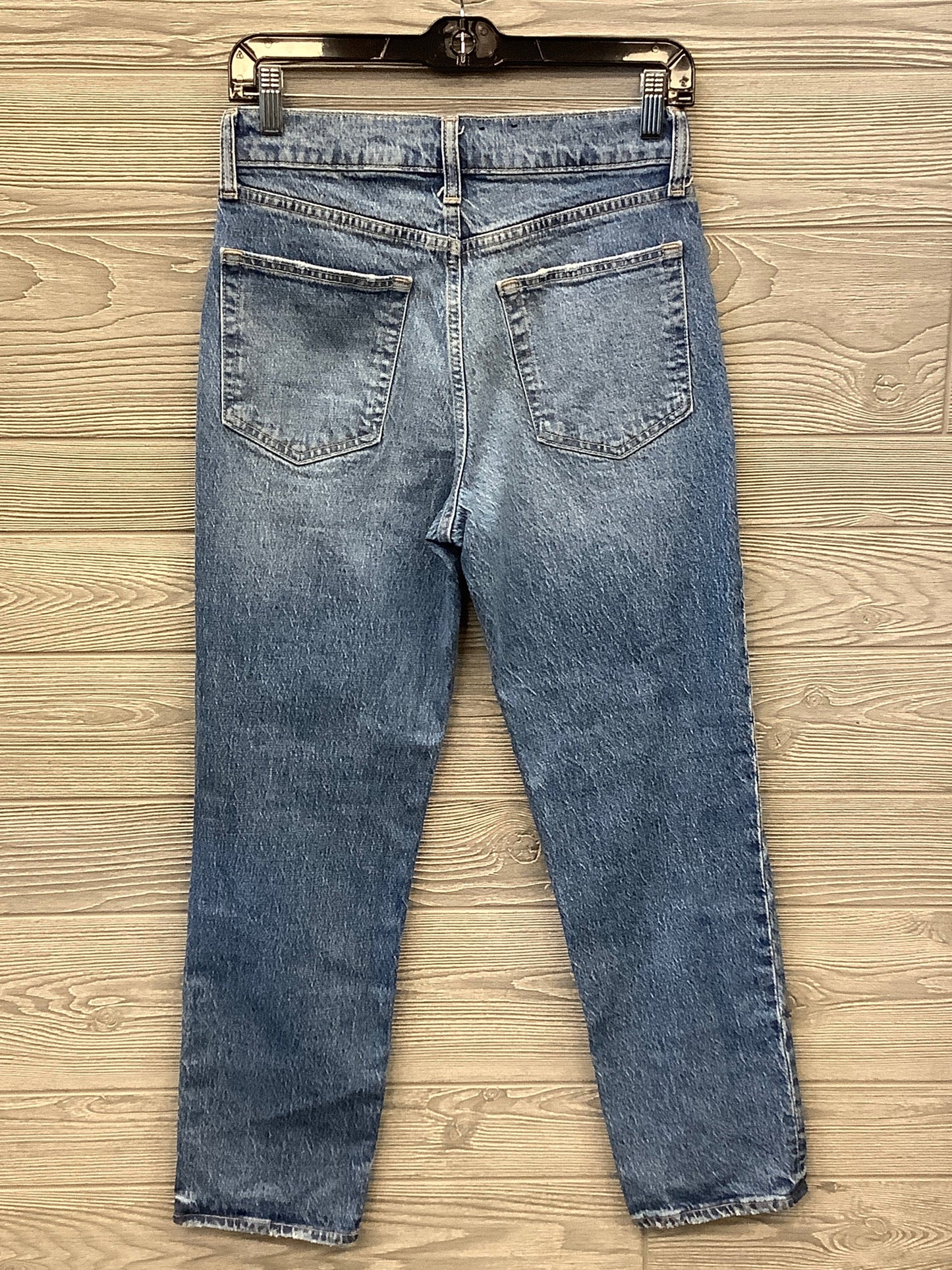 Jeans Straight By Gap In Blue Denim, Size: 4