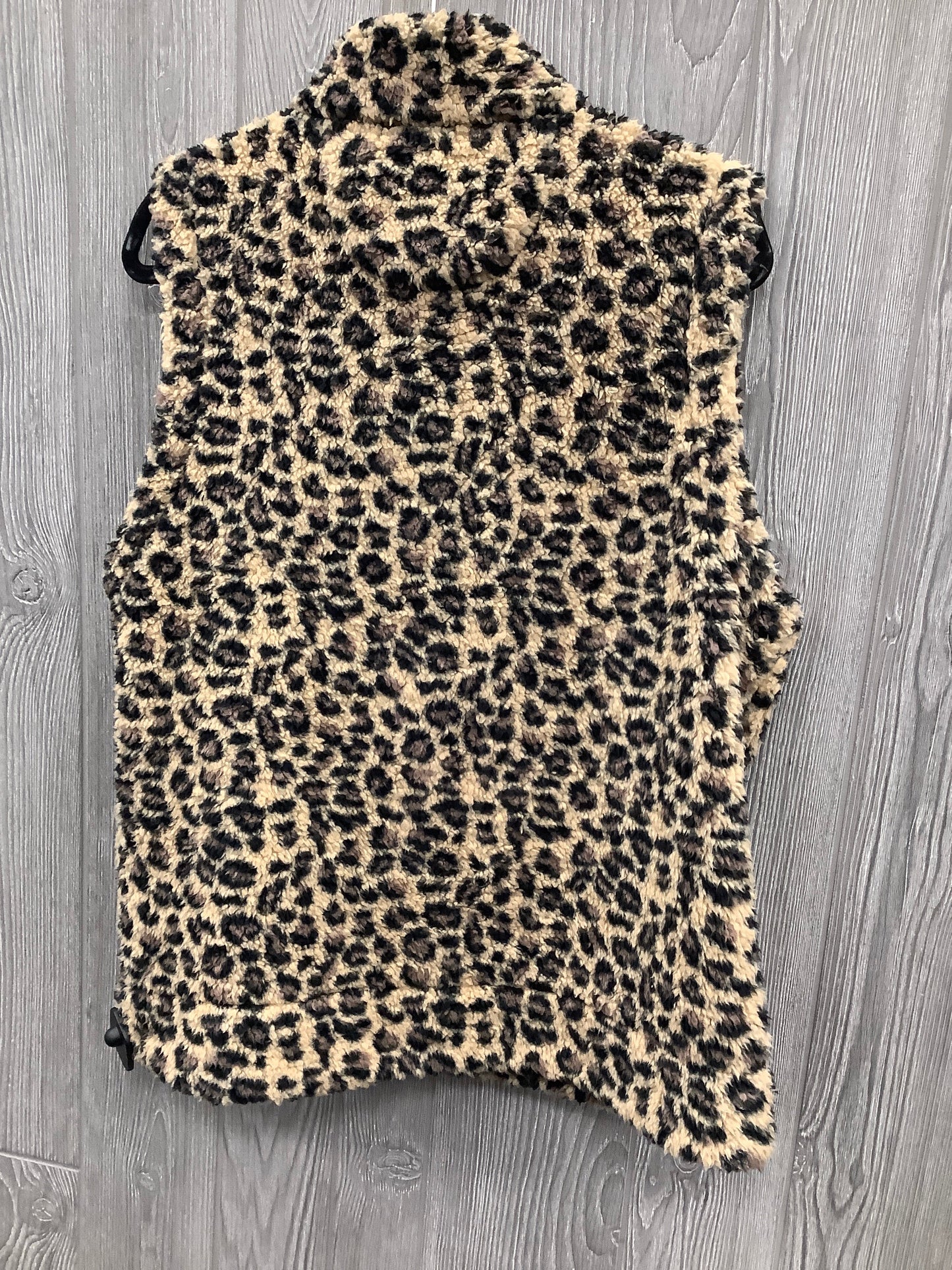 Vest Faux Fur & Sherpa By Calvin Klein In Animal Print, Size: L