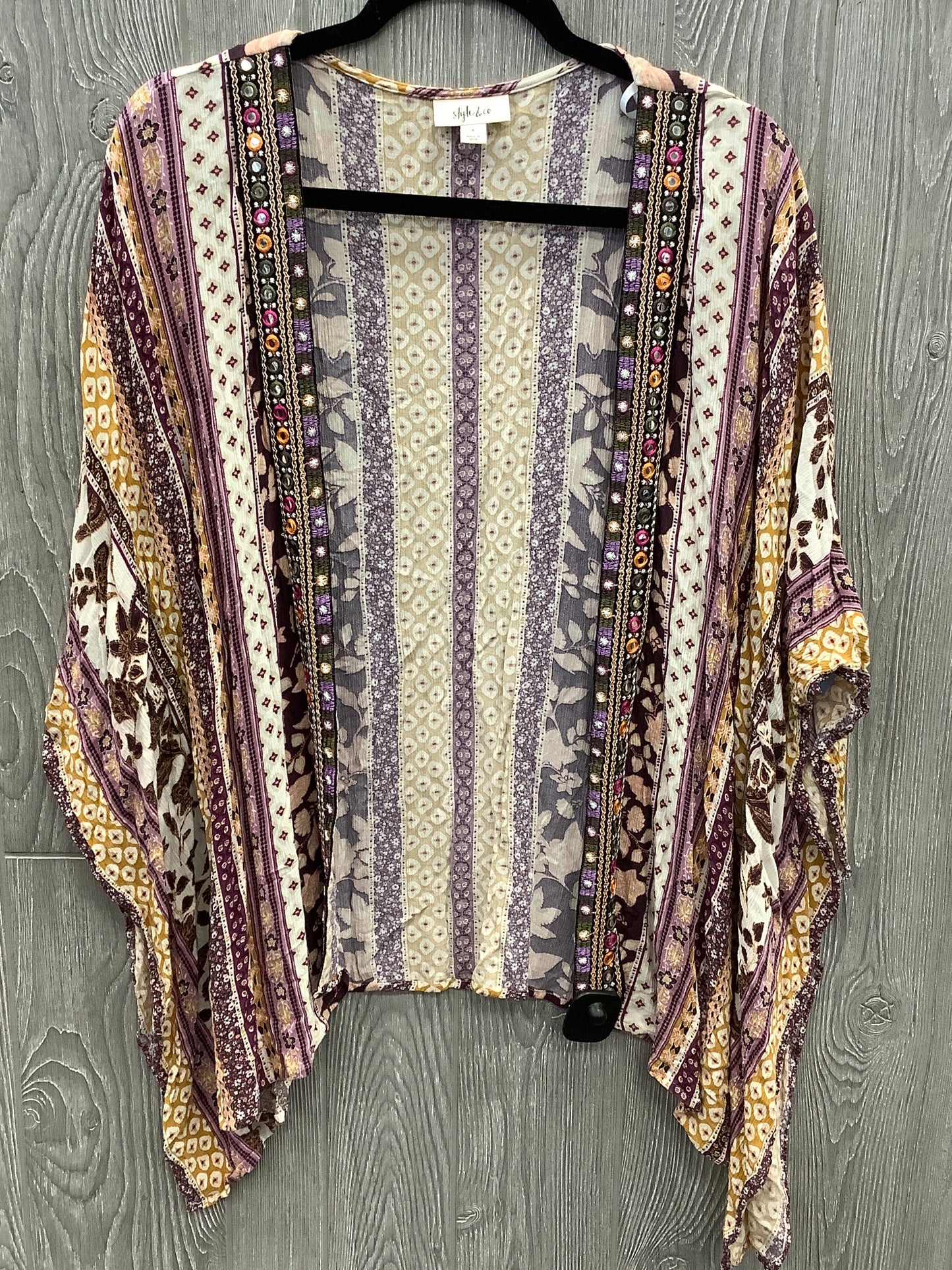 Kimono By Style And Company In Purple, Size: S