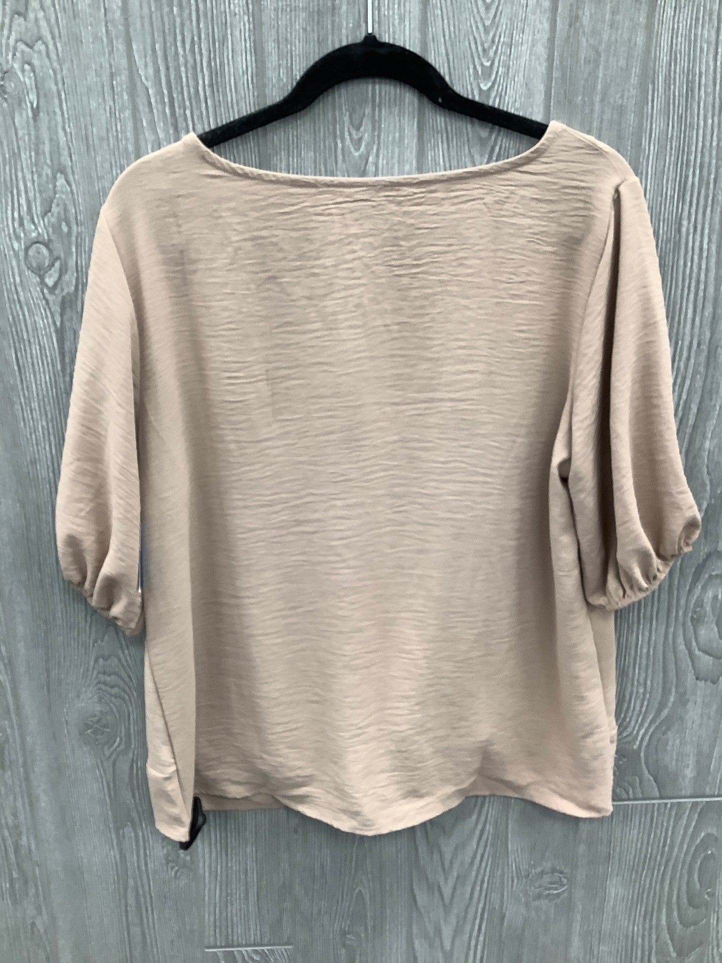 Top Short Sleeve By Misia In Tan, Size: Xl