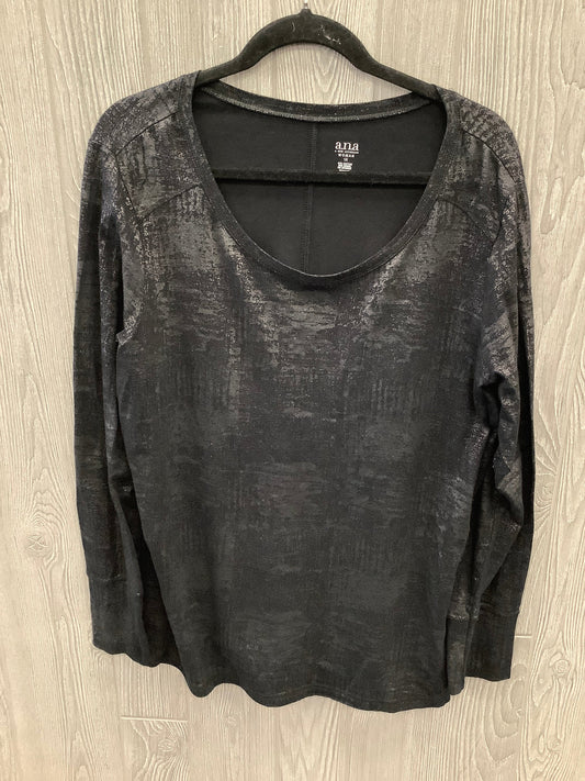 Top Long Sleeve By Ana In Black, Size: 1x