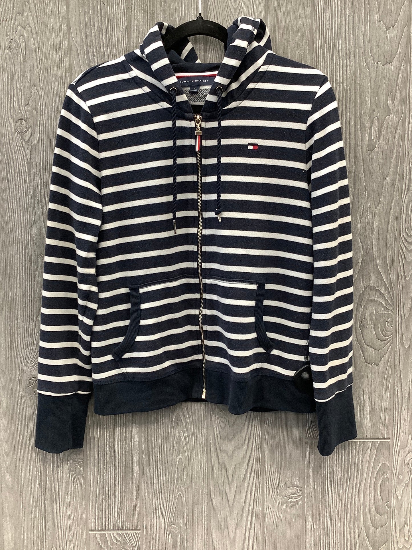 Top Long Sleeve By Tommy Hilfiger In Striped Pattern, Size: M