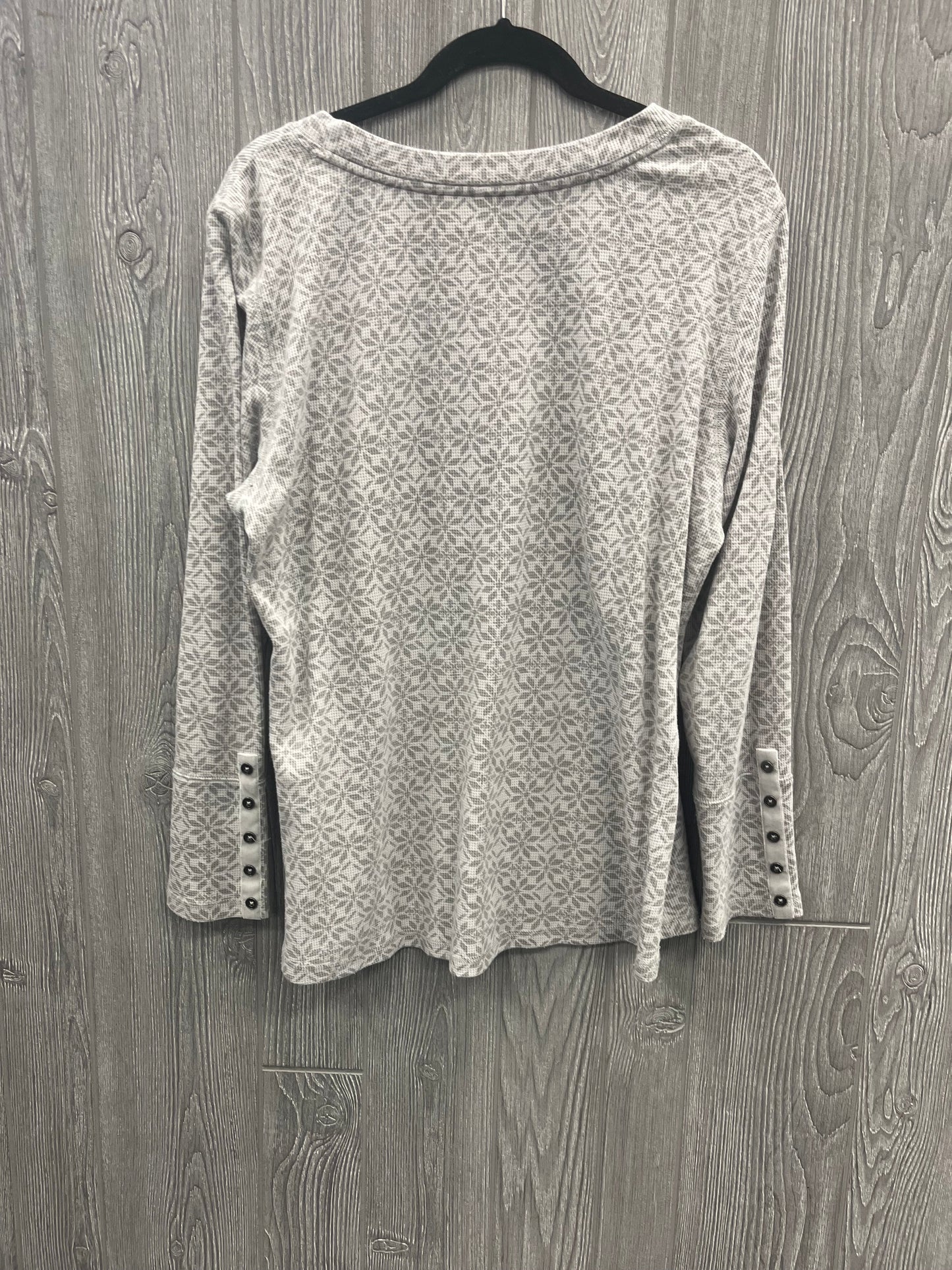 Top Long Sleeve By Christopher And Banks In Grey, Size: Xlp