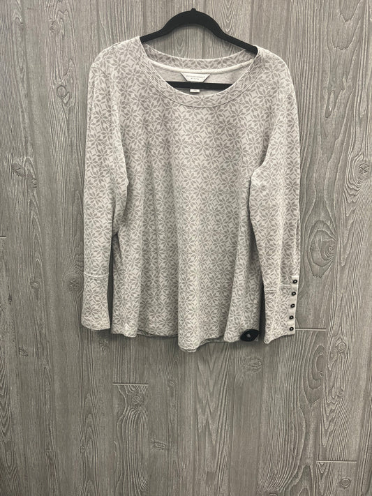 Top Long Sleeve By Christopher And Banks In Grey, Size: Xlp