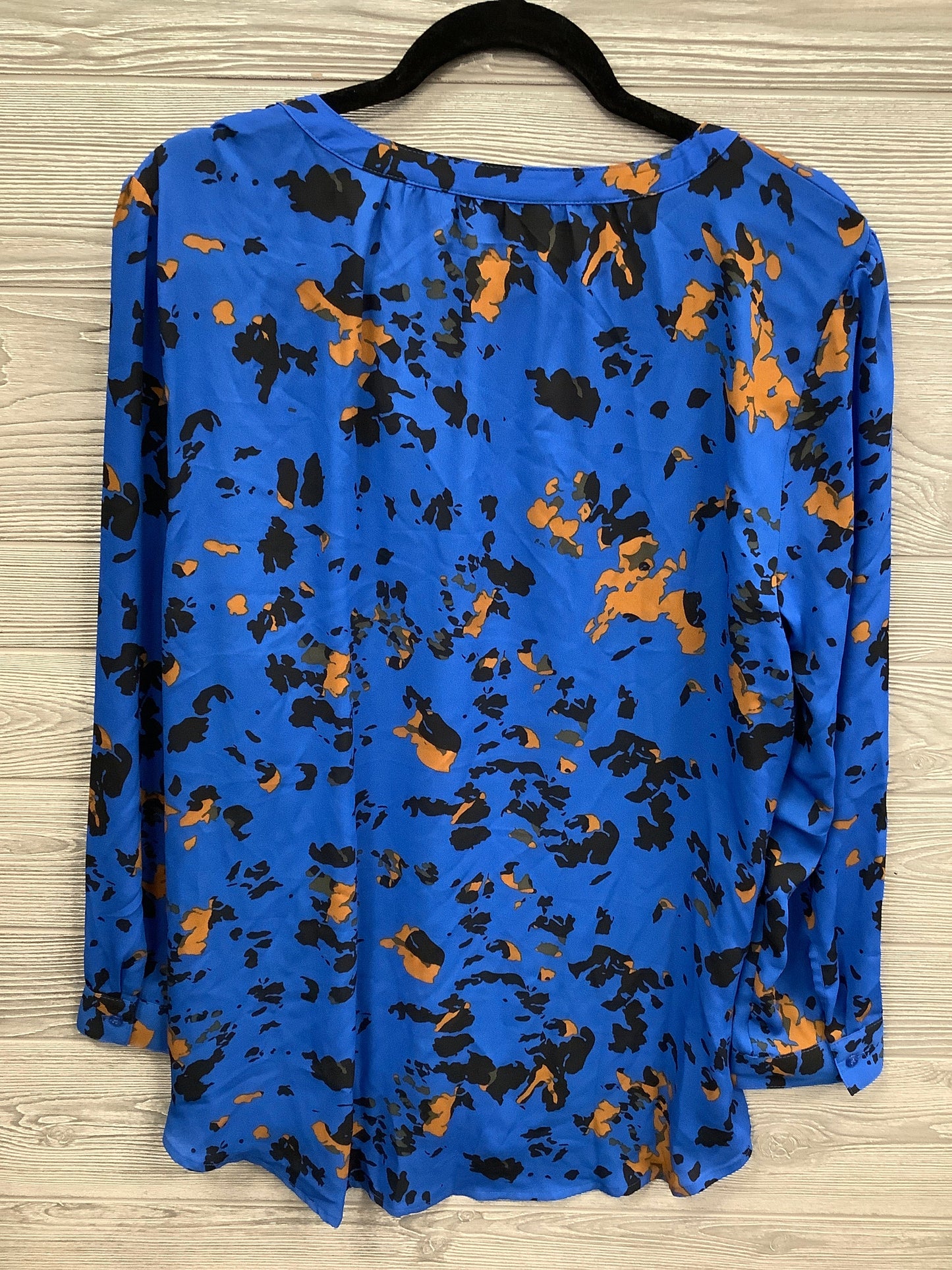 Top Long Sleeve By Apt 9 In Blue, Size: Xxl