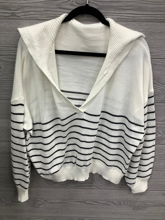 Sweater By Shein In Striped Pattern, Size: L