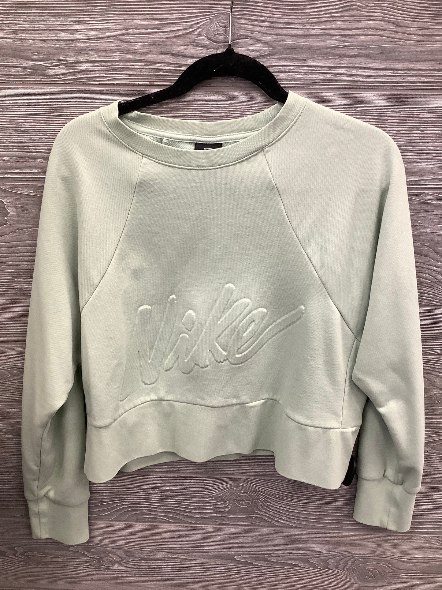 Athletic Sweatshirt Crewneck By Nike Apparel In Green, Size: M