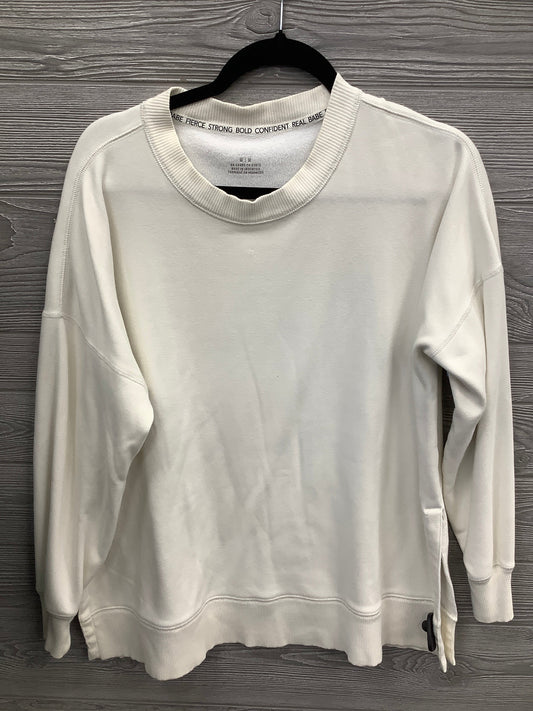 Athletic Sweatshirt Crewneck By Aerie In White, Size: M