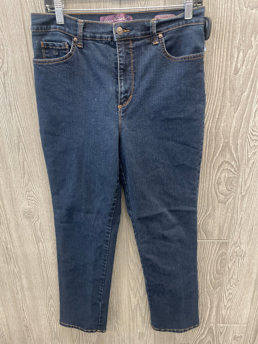 Jeans Straight By Gloria Vanderbilt In Blue Denim, Size: 12