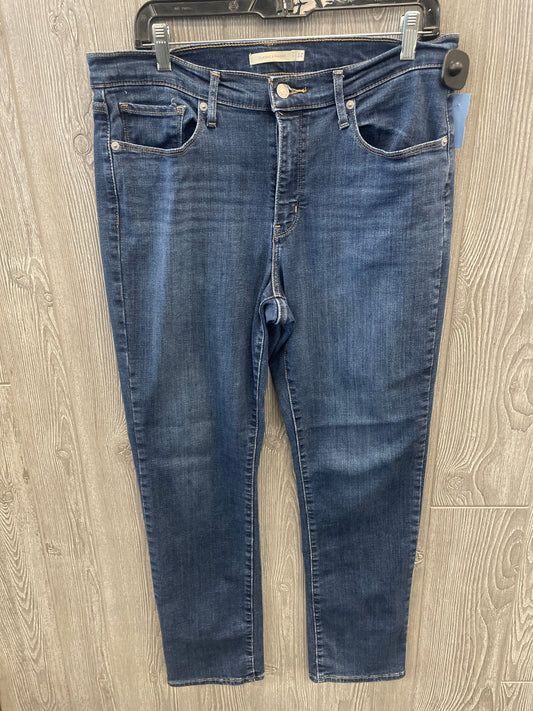 Jeans Straight By Levis In Blue Denim, Size: 12