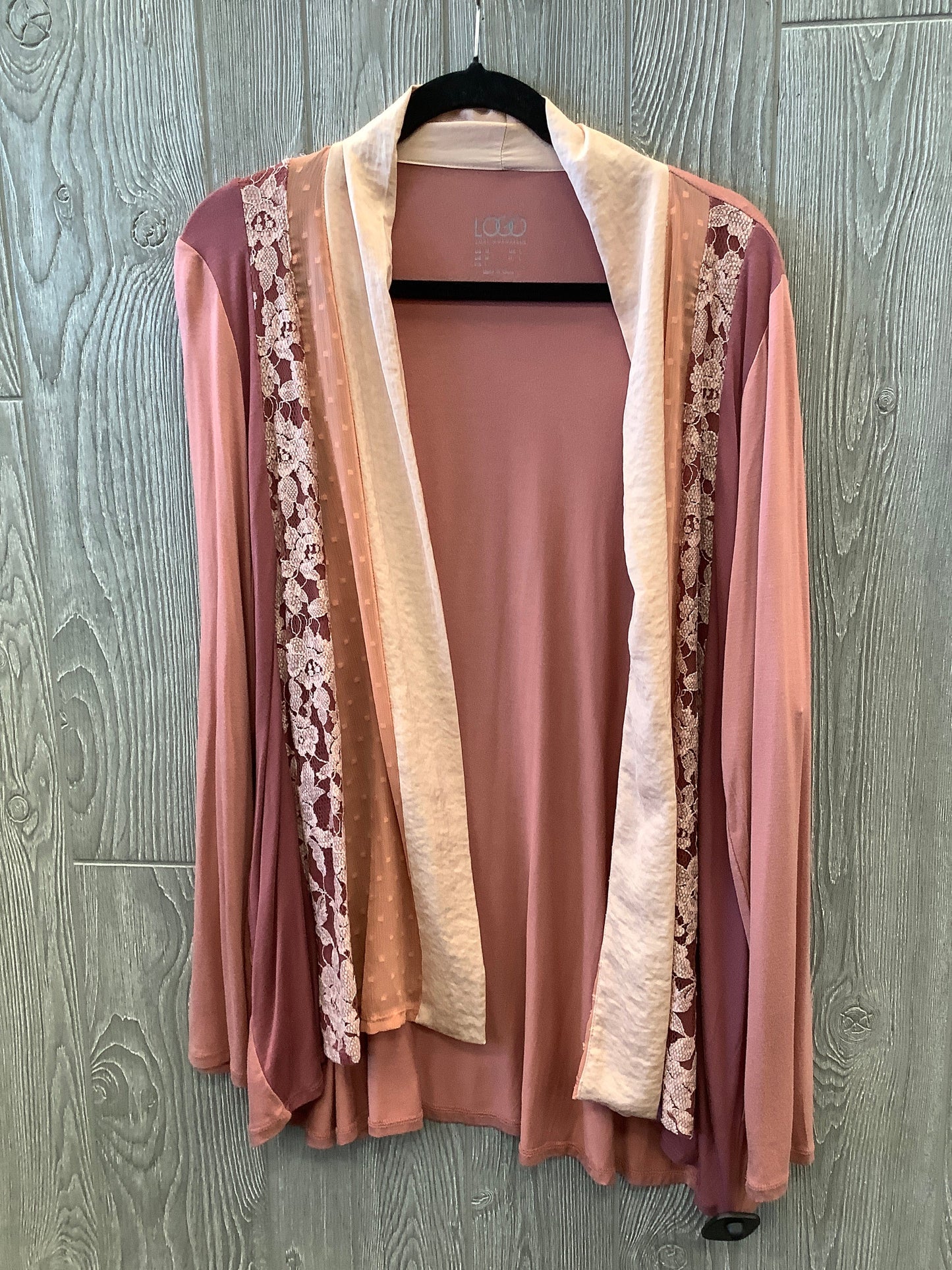 Cardigan By Logo In Pink, Size: M