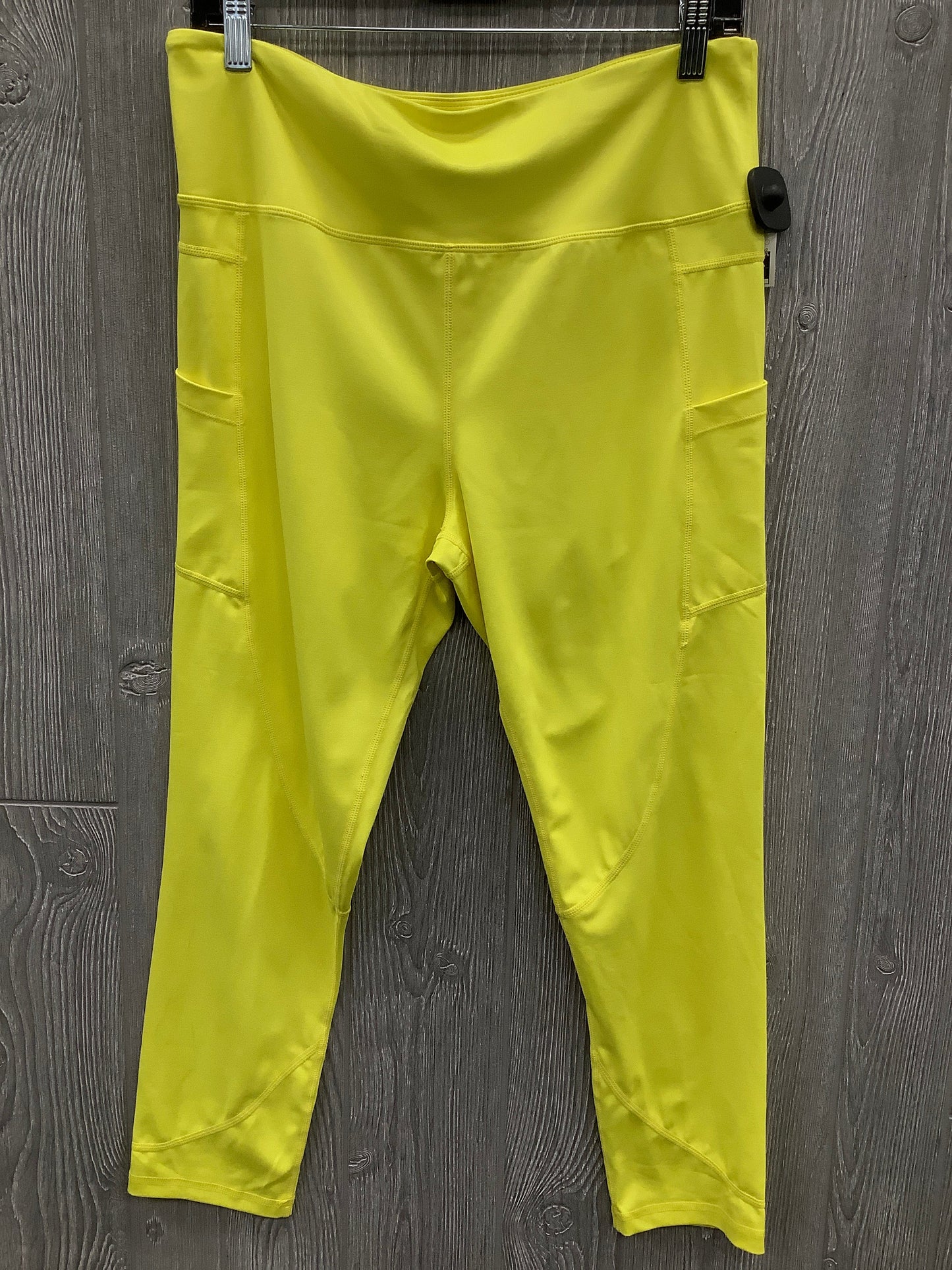 Athletic Leggings By Zyia In Yellow, Size: Xl