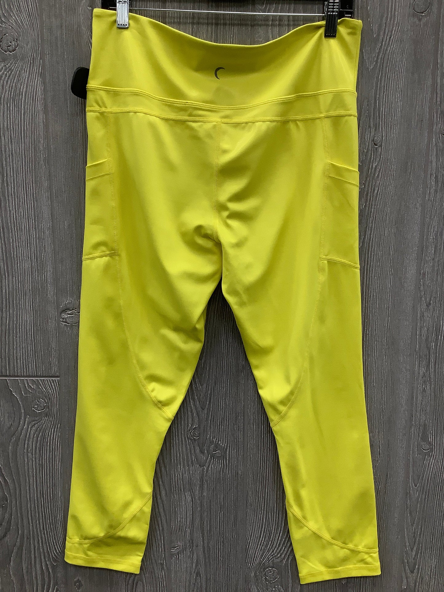 Athletic Leggings By Zyia In Yellow, Size: Xl