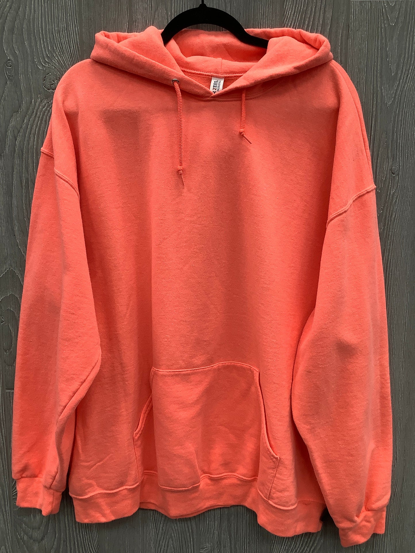 Sweatshirt Hoodie By Jerzees In Coral, Size: 2x