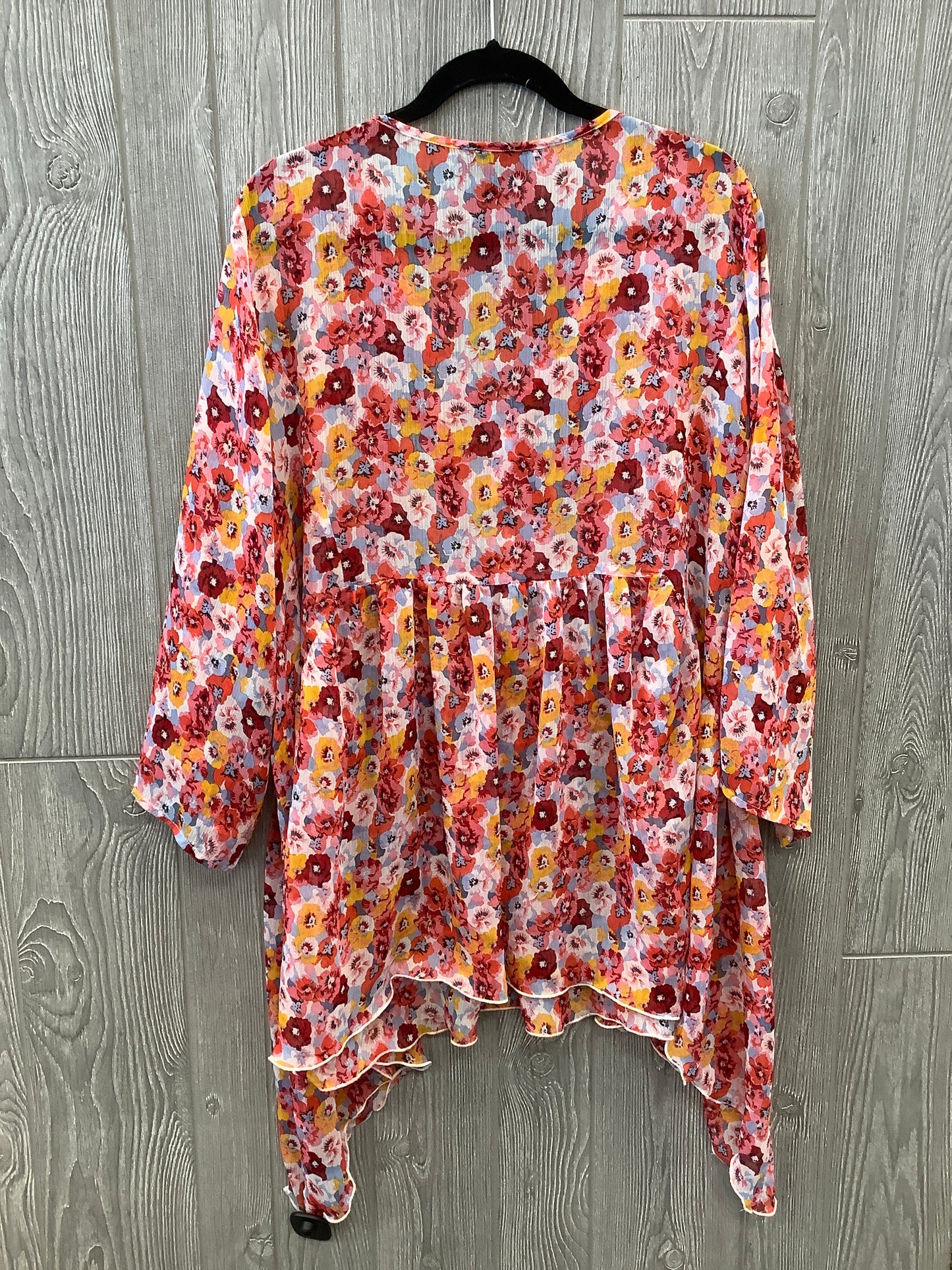 Blouse Long Sleeve By Lane Bryant In Floral Print, Size: 3x