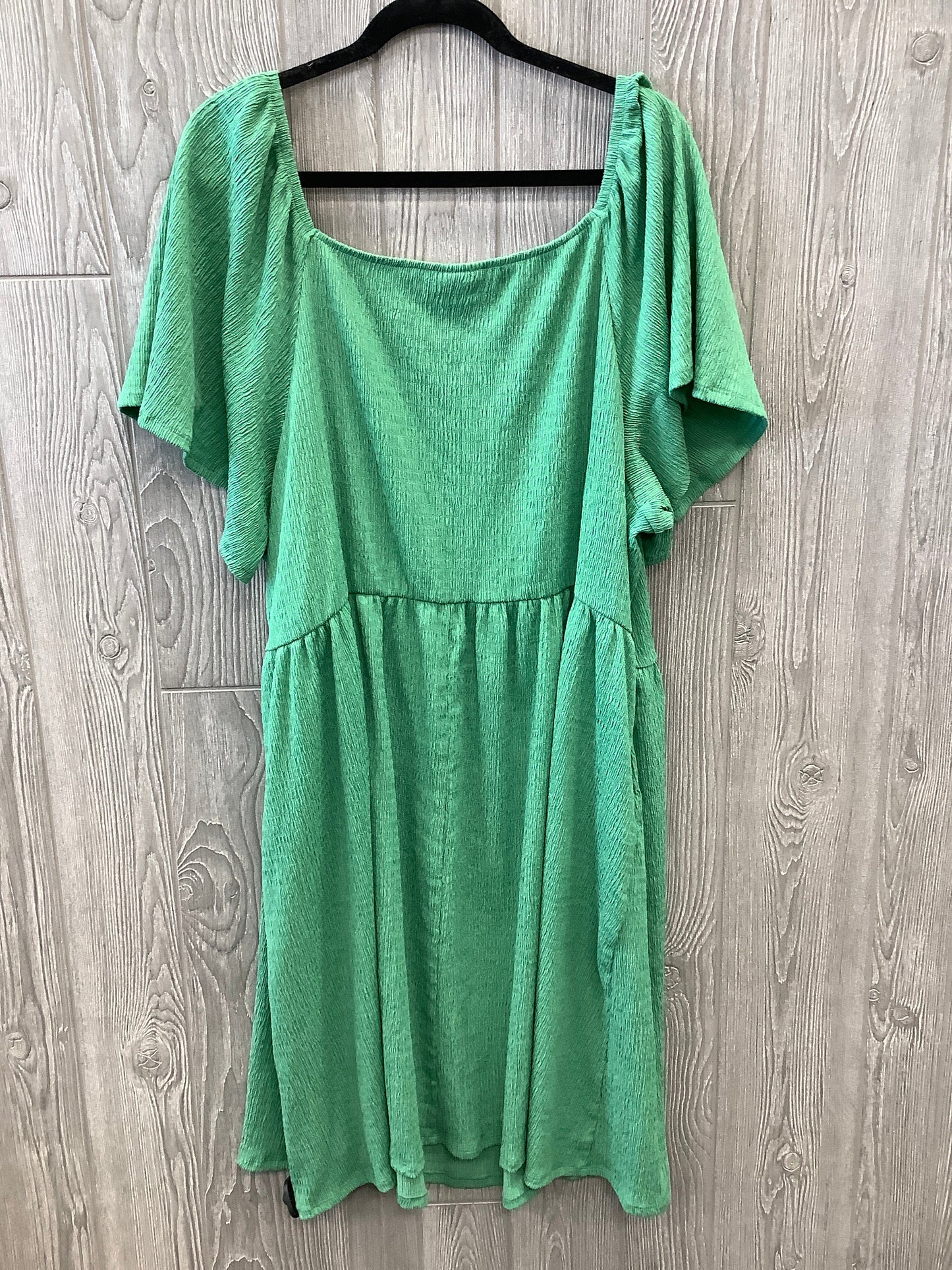 Dress Casual Midi By Ava & Viv In Green, Size: 3x