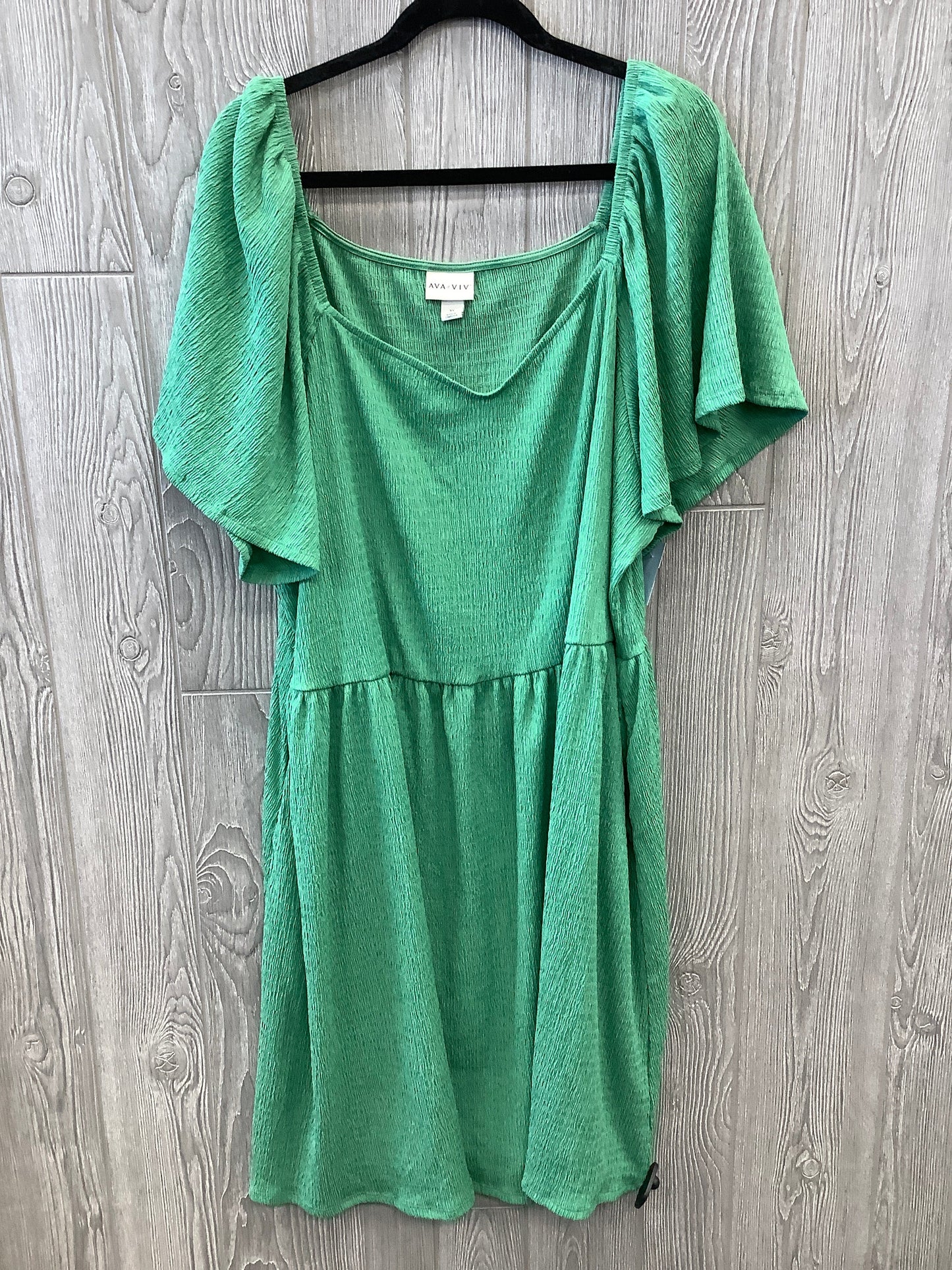 Dress Casual Midi By Ava & Viv In Green, Size: 3x