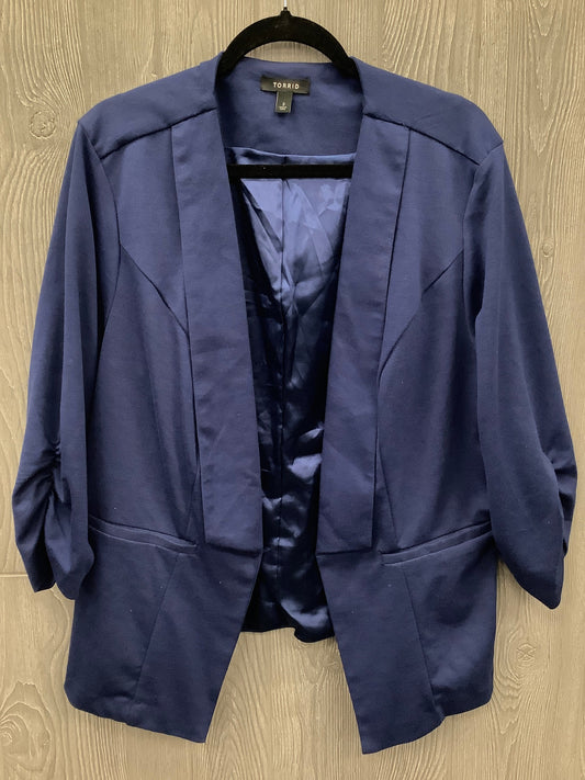 Blazer By Torrid In Blue, Size: 3x