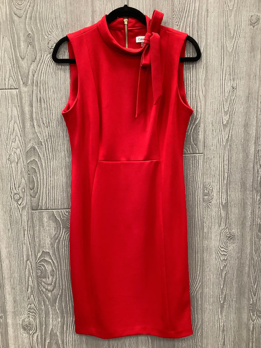 Dress Work By Calvin Klein In Red, Size: M