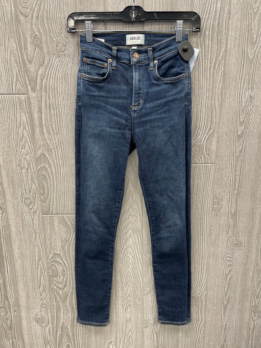 Jeans Skinny By Agolde In Blue Denim, Size: 2