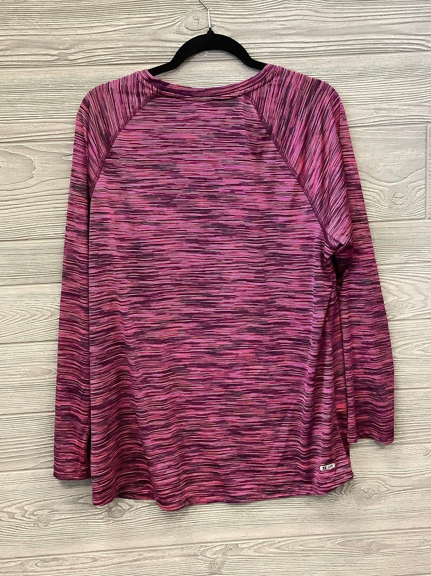 Athletic Top Long Sleeve Crewneck By Rbx In Pink & Purple, Size: 2x