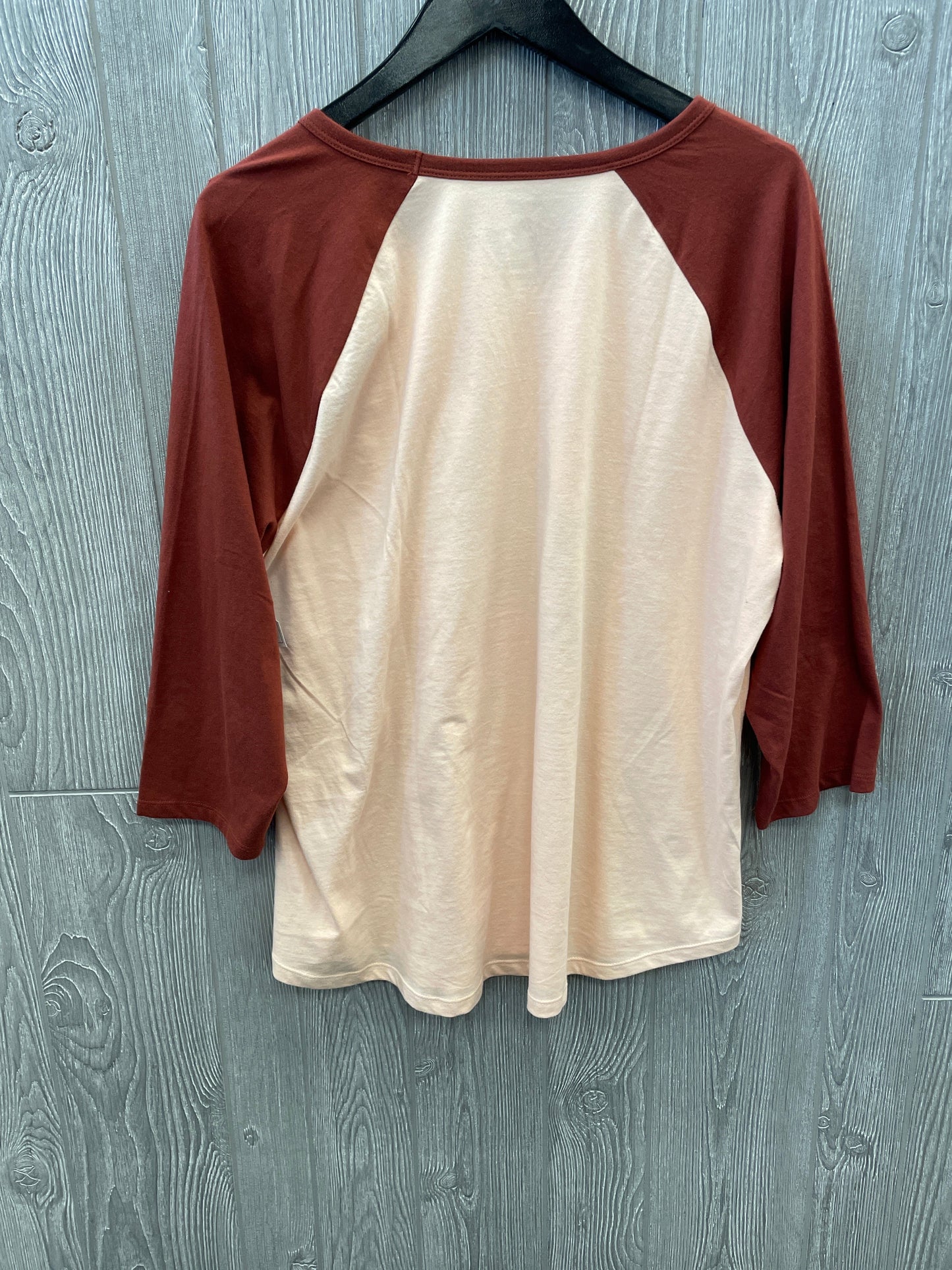 Top Long Sleeve By Sonoma In Coral, Size: Xxl