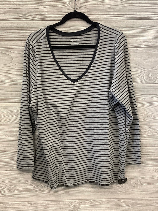 Top Long Sleeve By Lane Bryant In Grey, Size: 1x