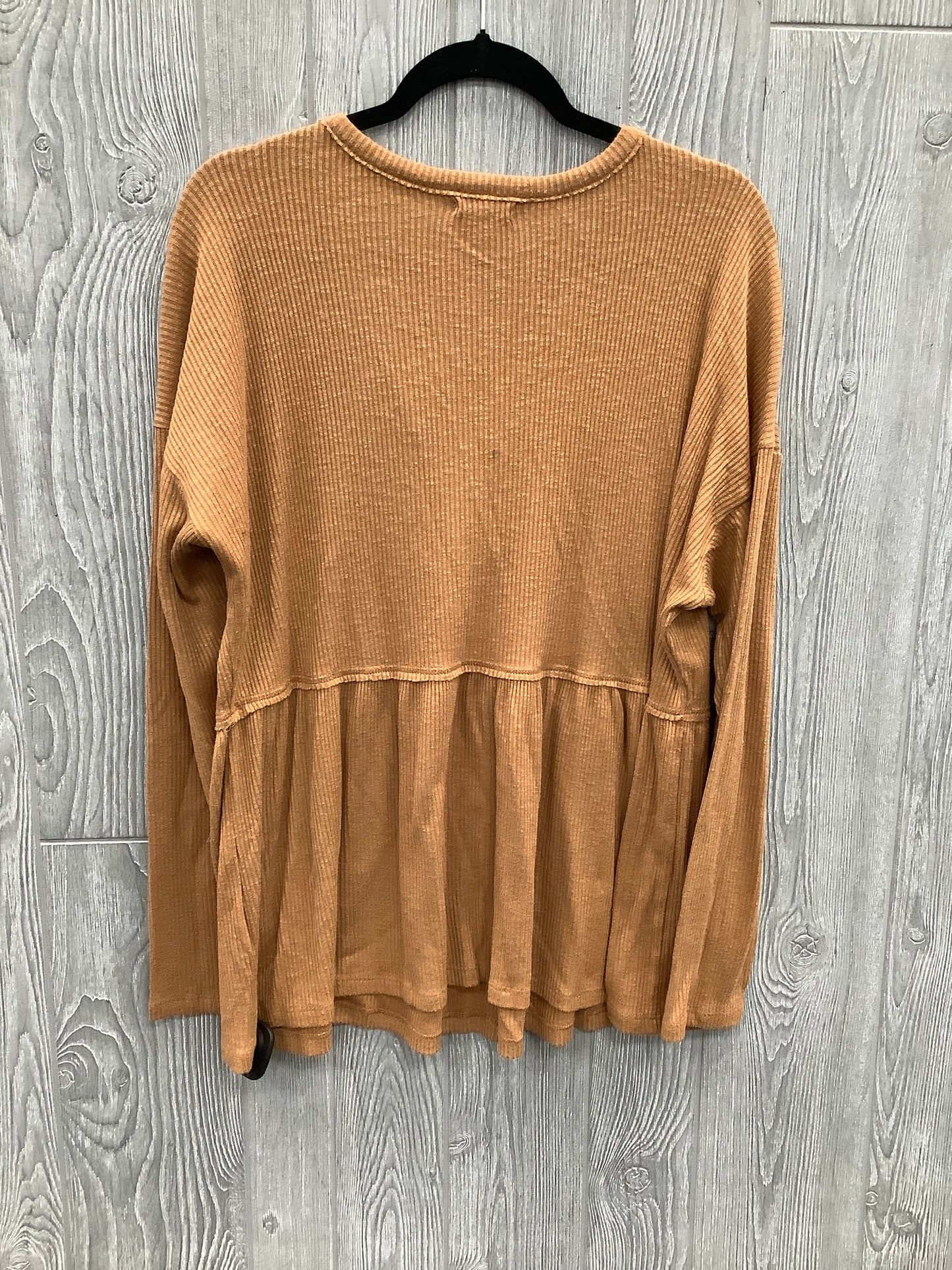 Top Long Sleeve By Maurices In Brown, Size: Xl