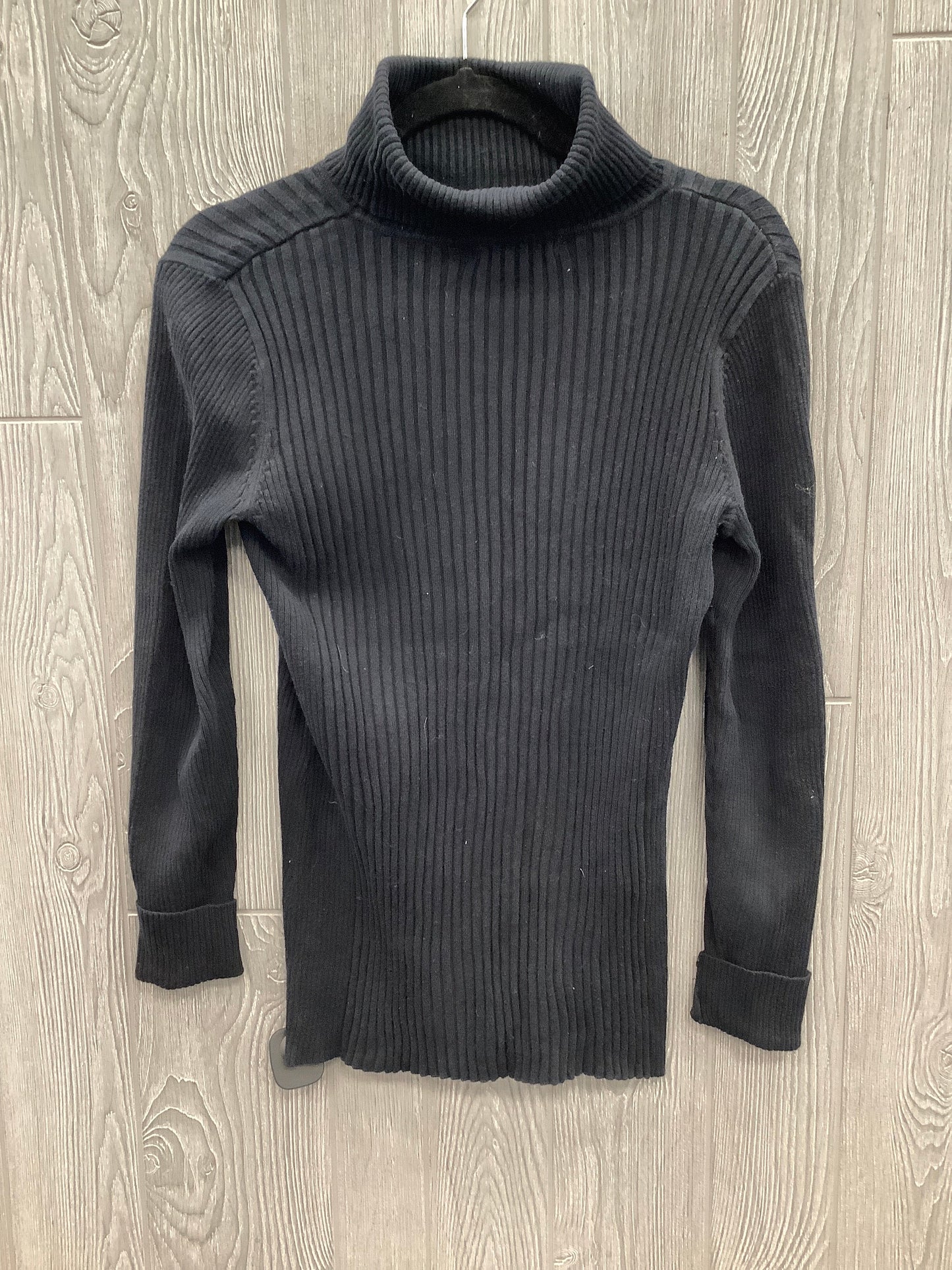 Top Long Sleeve By Ruff Hewn In Black, Size: L