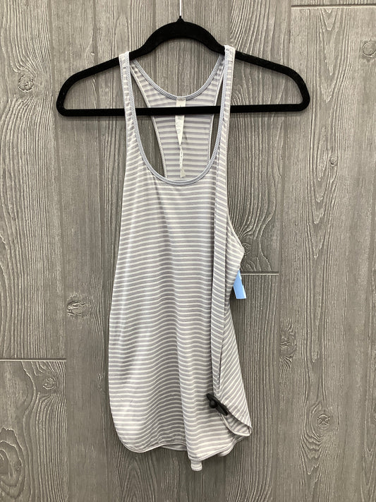 Athletic Tank Top By Lululemon In Grey & White, Size: 6