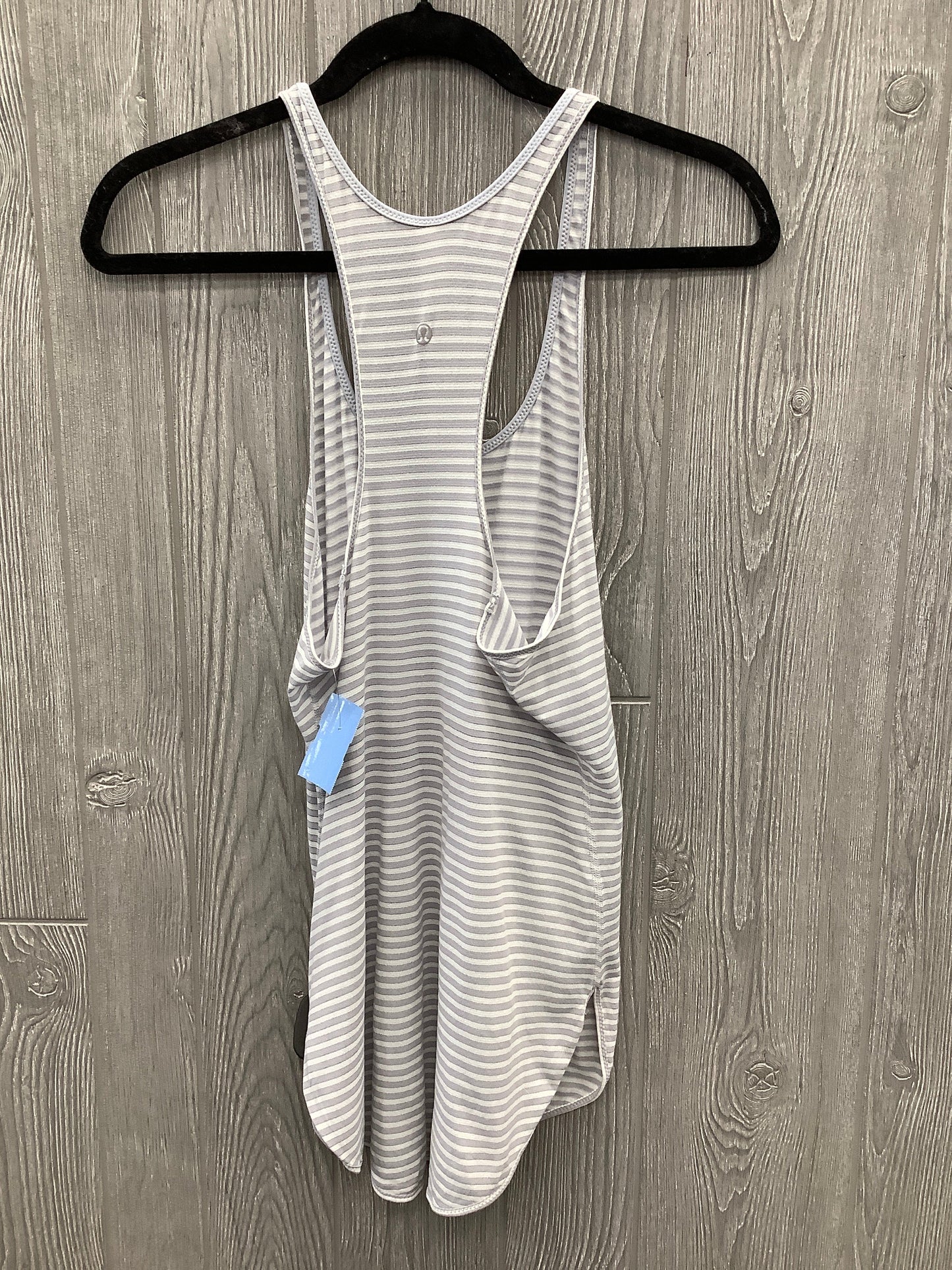 Athletic Tank Top By Lululemon In Grey & White, Size: 6