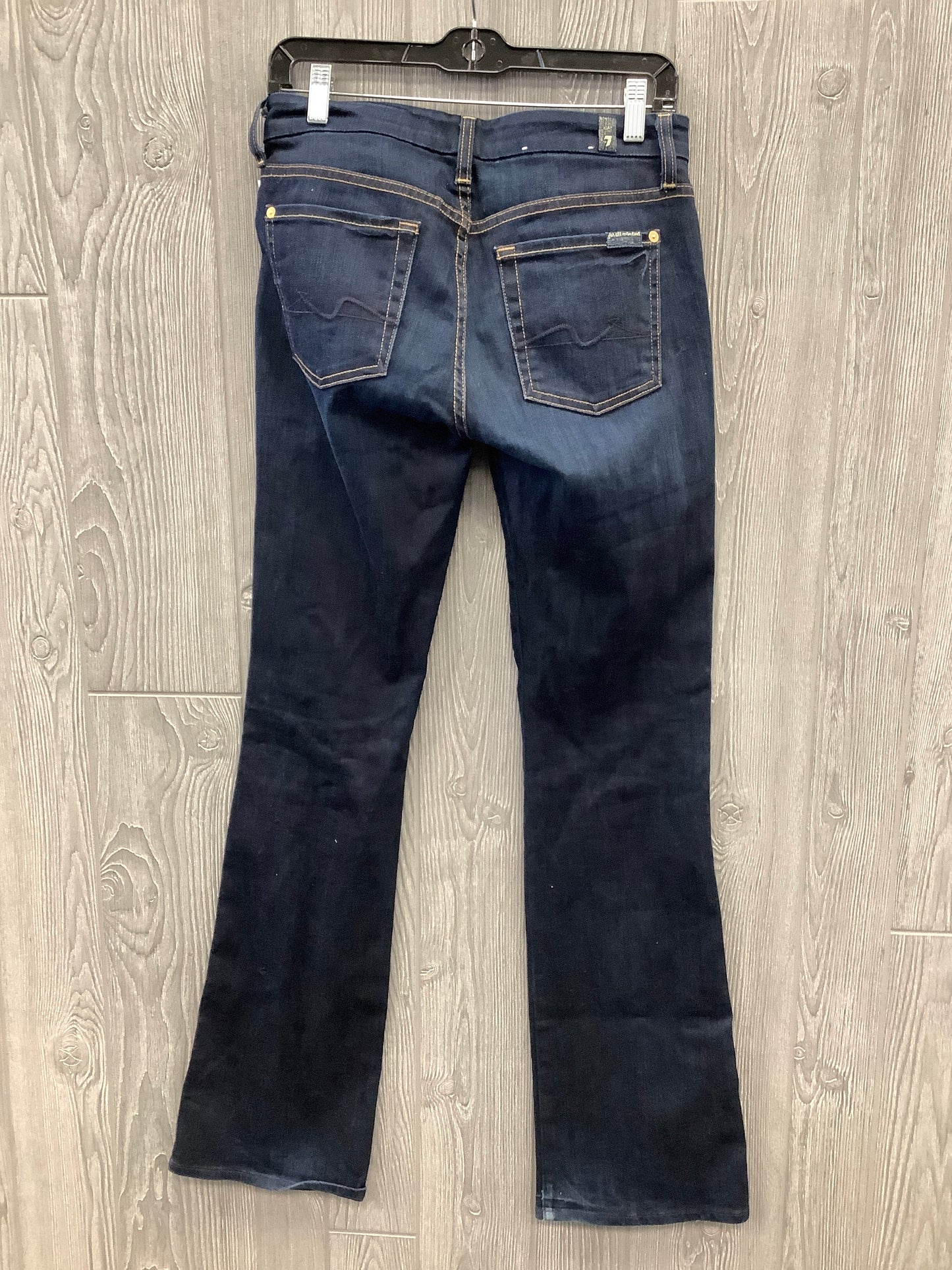 Jeans Boot Cut By 7 For All Mankind In Blue Denim, Size: 6