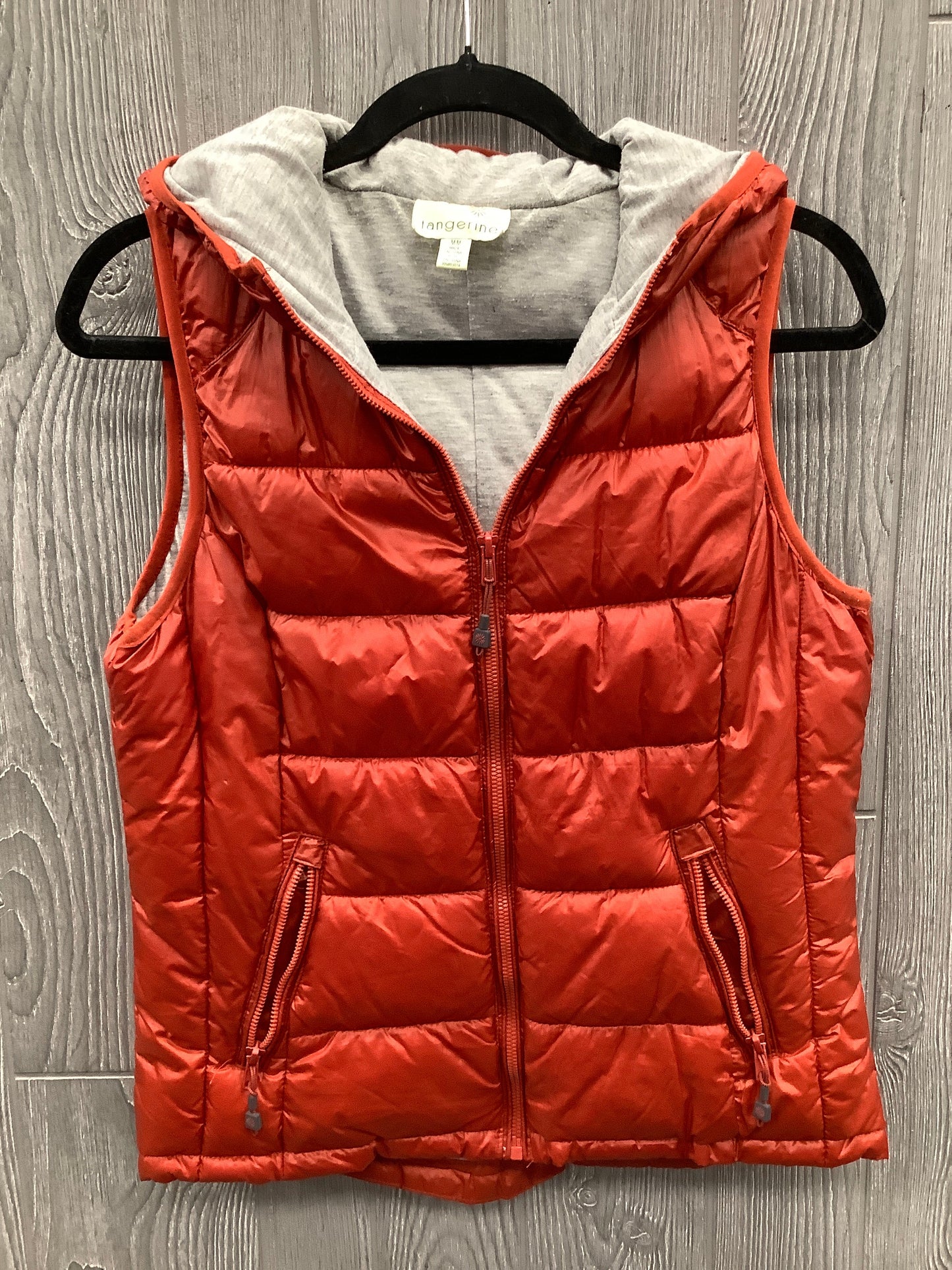 Vest Puffer & Quilted By Tangerine In Orange, Size: M