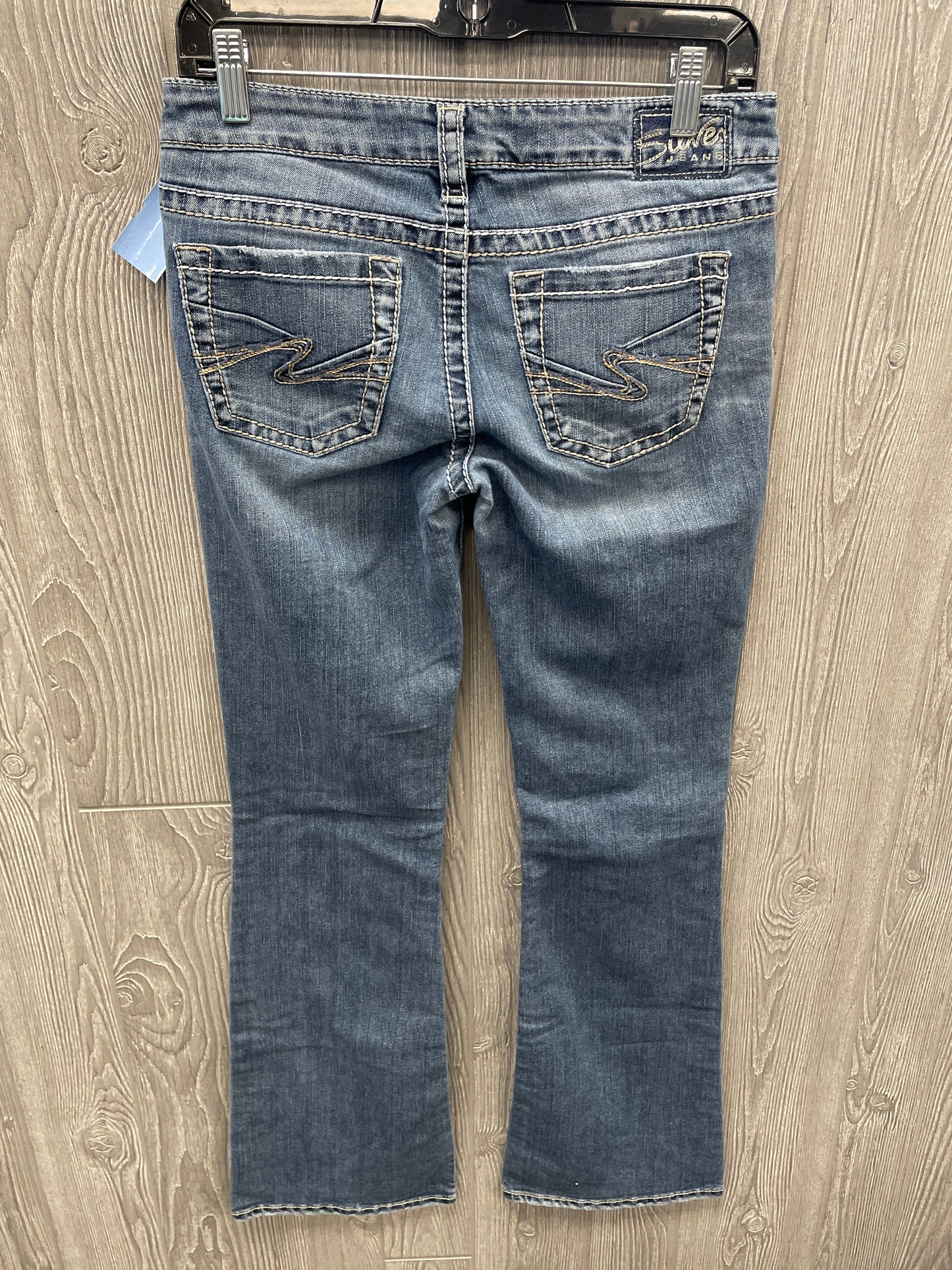 Jeans Boot Cut By Silver In Blue Denim, Size: 6