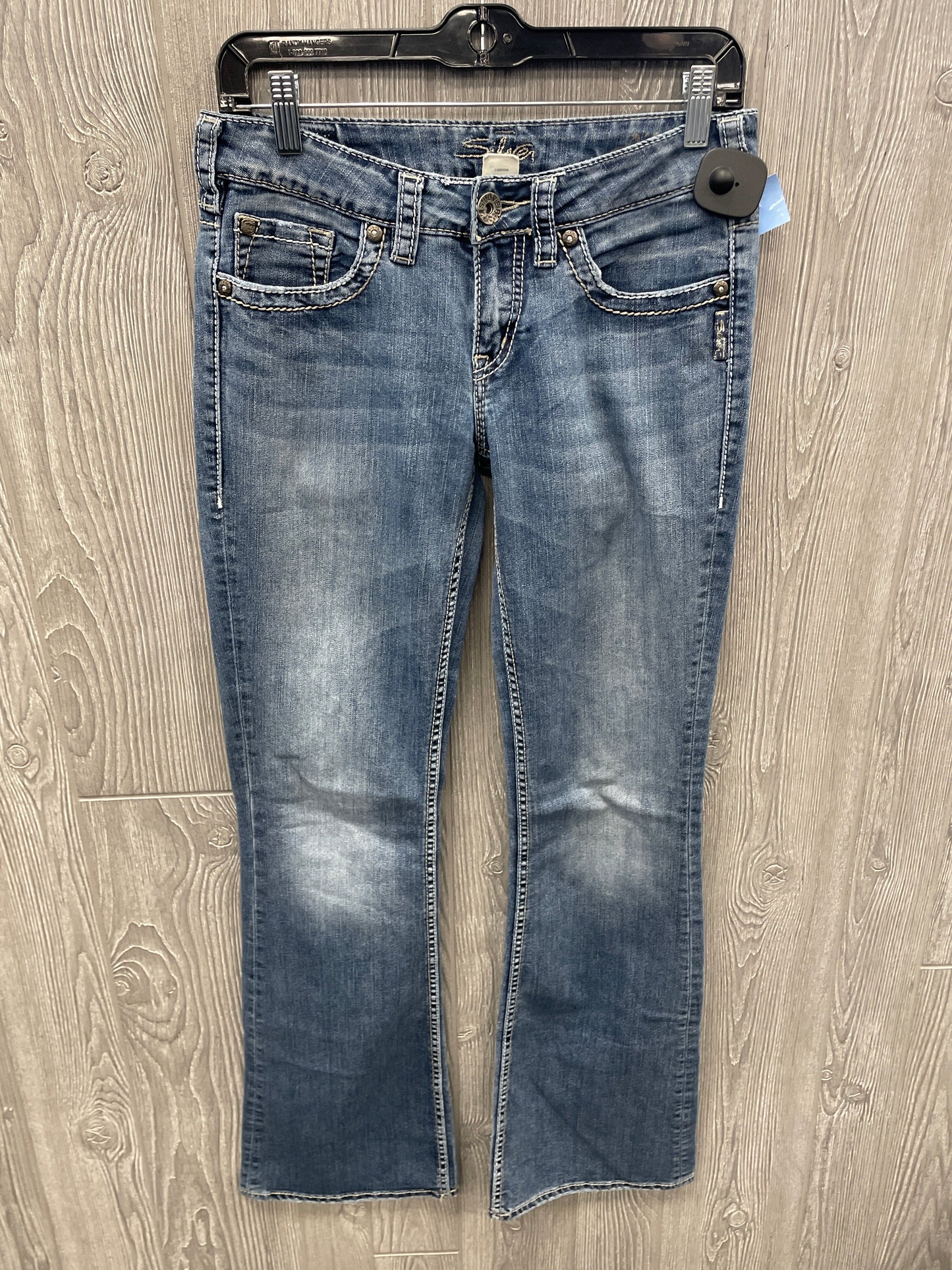 Jeans Boot Cut By Silver In Blue Denim, Size: 6