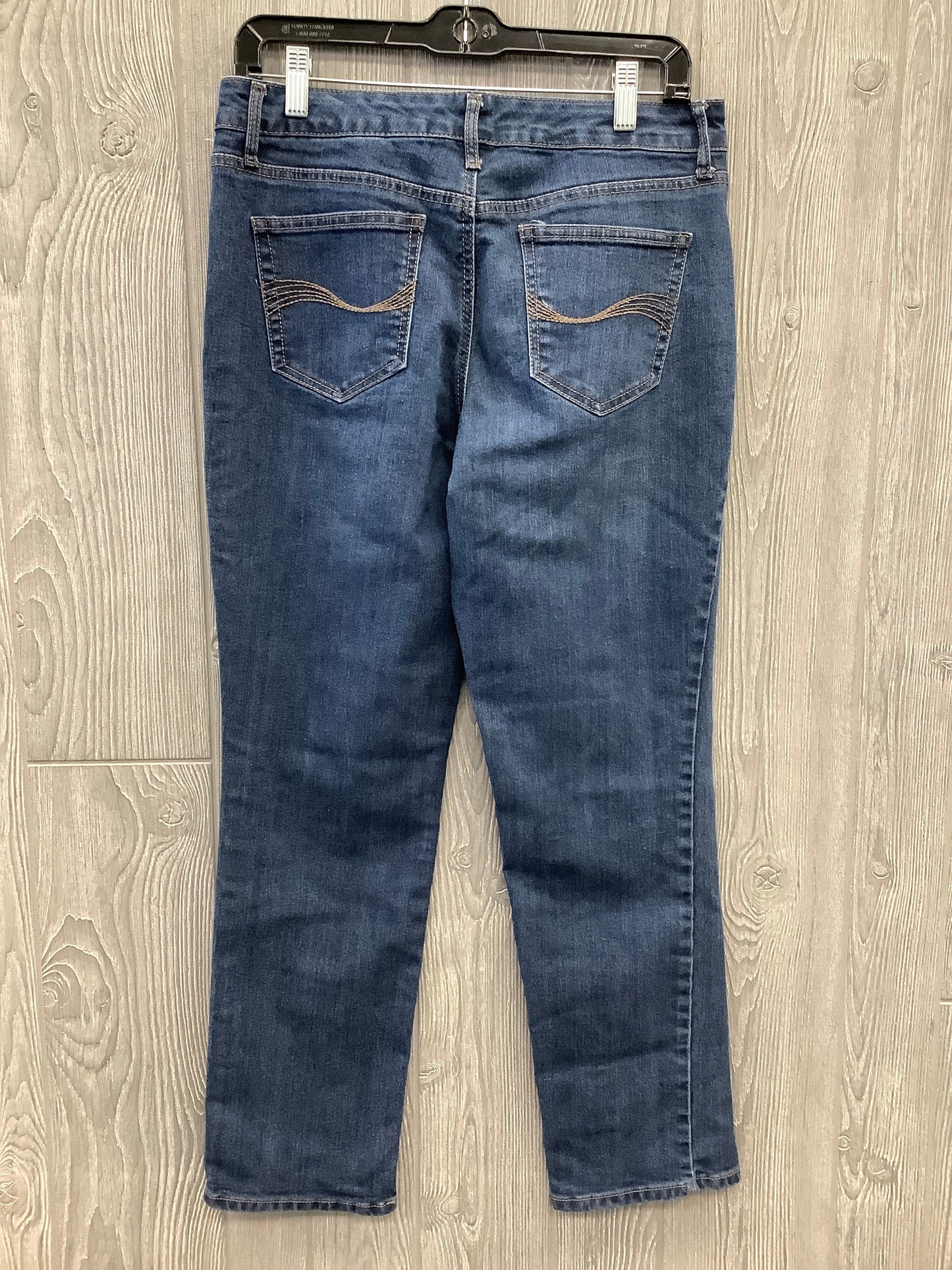 Jeans Straight By Bandolino In Blue Denim, Size: 8