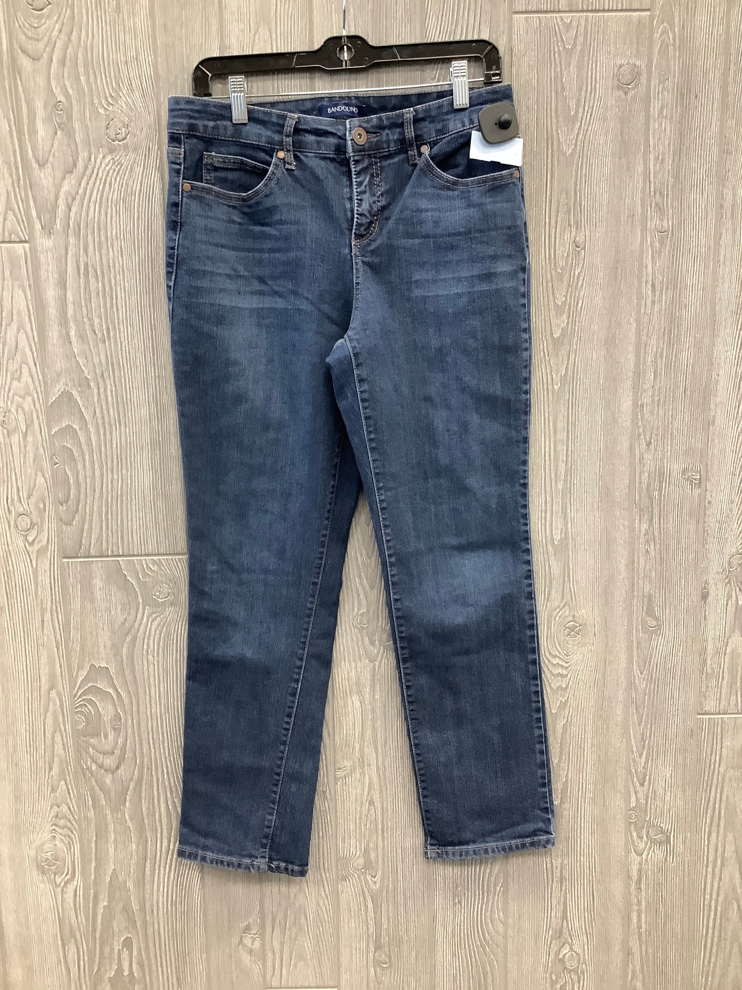 Jeans Straight By Bandolino In Blue Denim, Size: 8