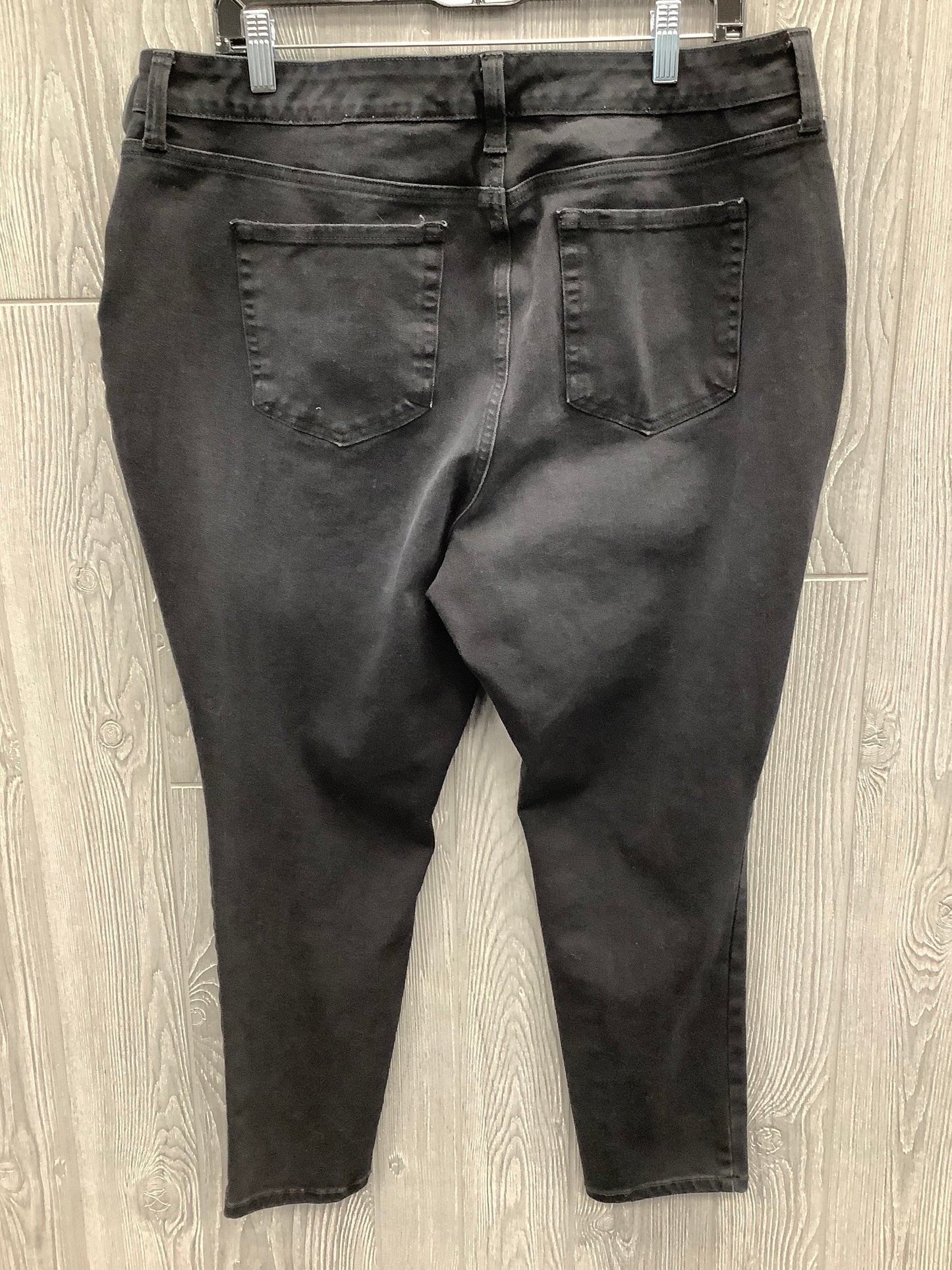 Jeans Skinny By Time And Tru In Black Denim, Size: 20