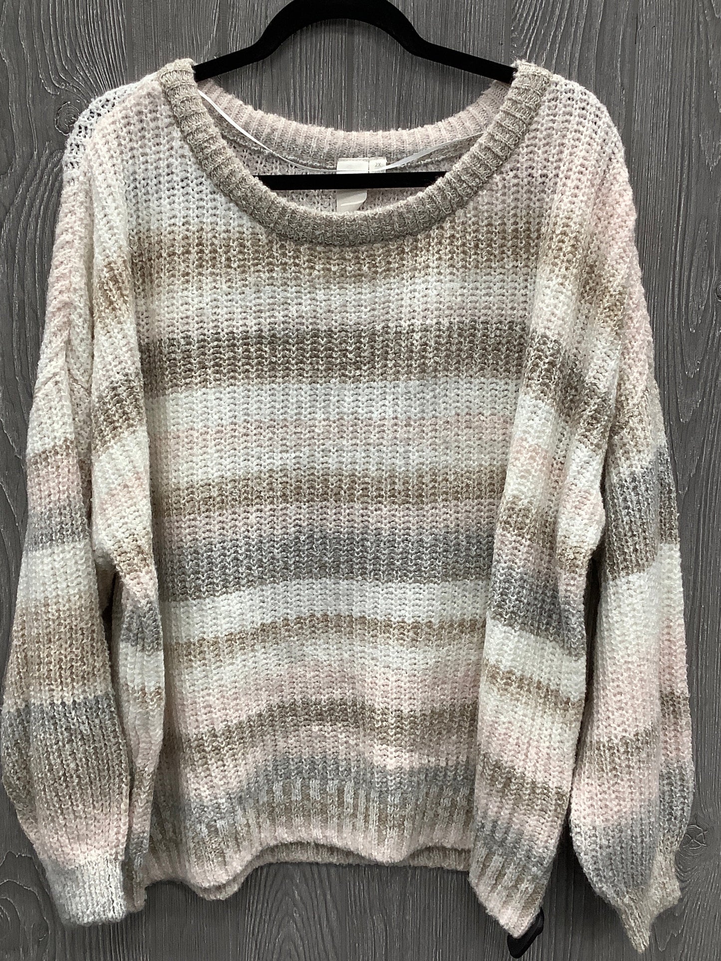 Sweater By Clothes Mentor In Tan, Size: 2x