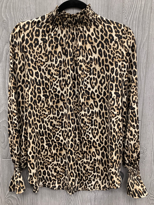 Blouse Long Sleeve By H&m In Animal Print, Size: S