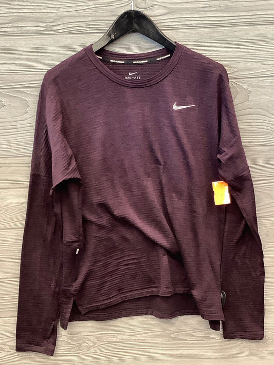 Athletic Top Long Sleeve Crewneck By Nike Apparel In Purple, Size: M