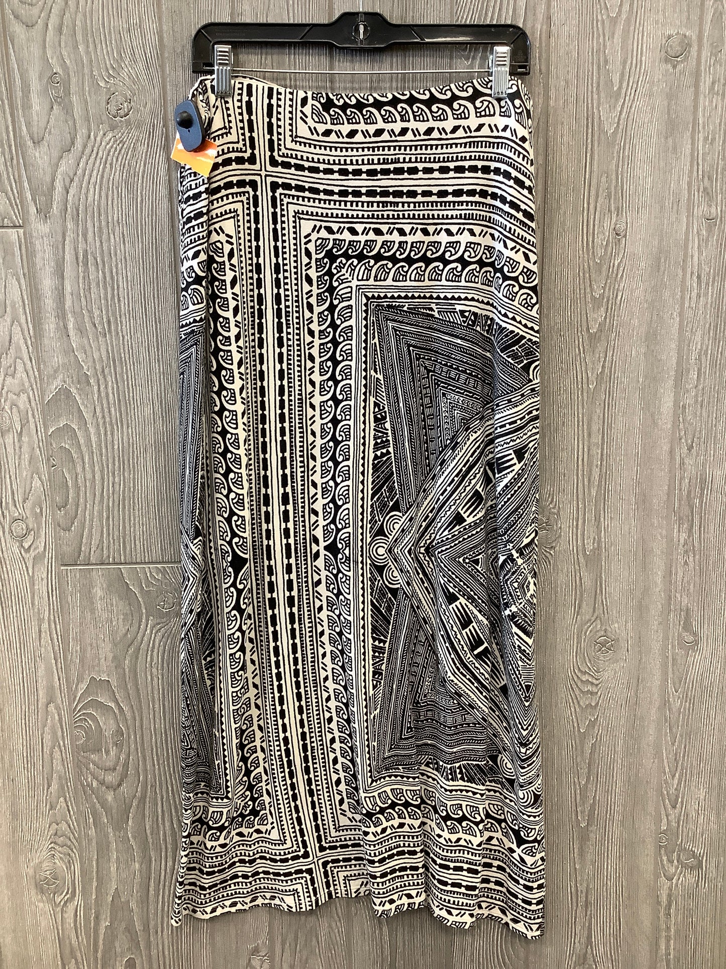 Skirt Maxi By Maeve In Black & White, Size: 12